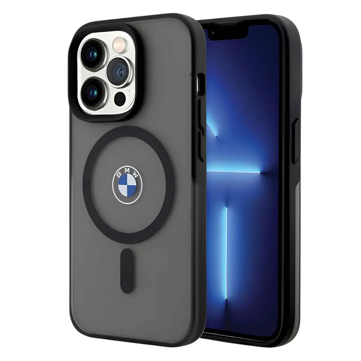 Bmw Noir Coque Pour Iphone 14 Pro Max Antichoc Compatible Magsafe - Neuf - Image 2