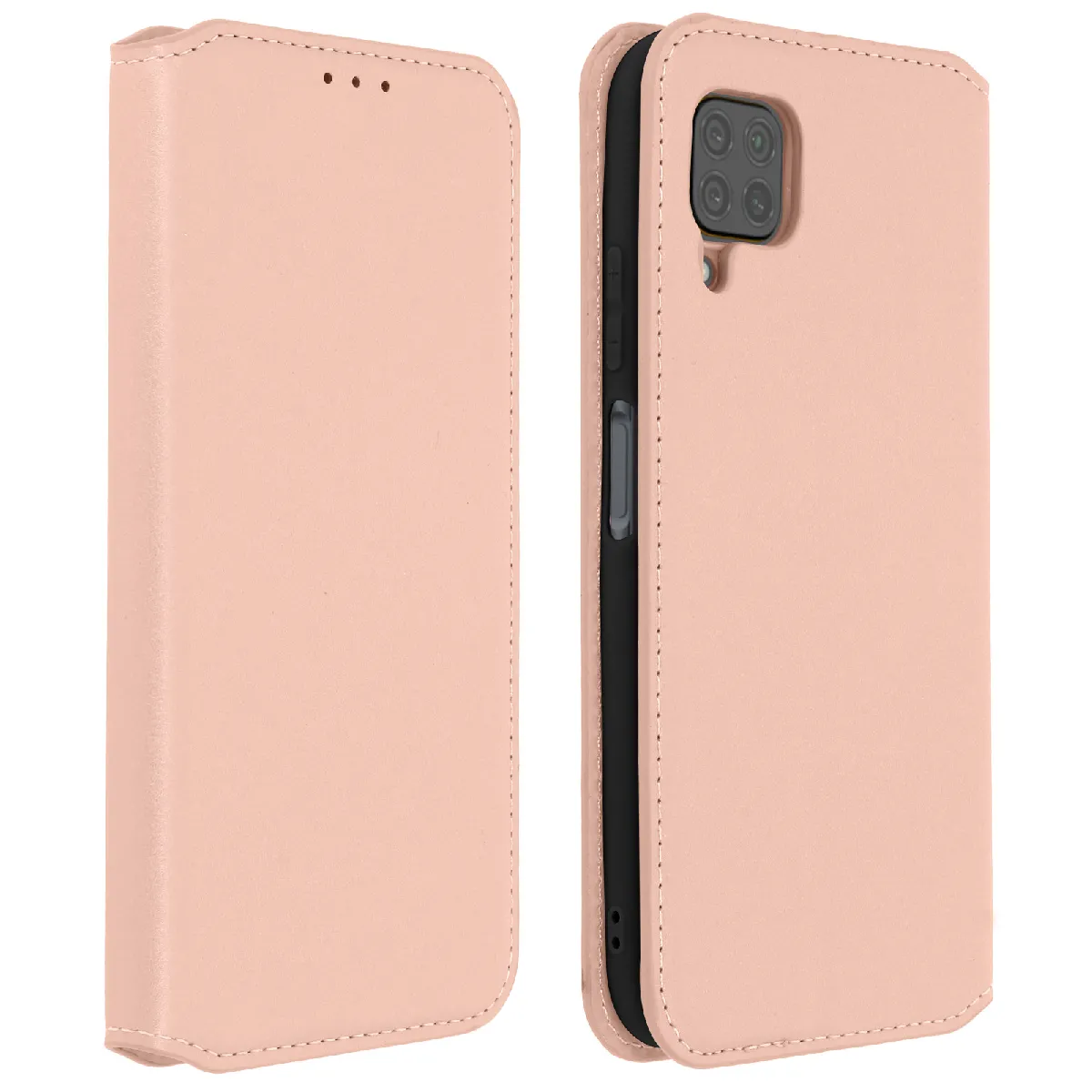 Avizar Rose Housse Pour Huawei P40 Lite Étui Folio Portefeuille Fonction Support Champagne