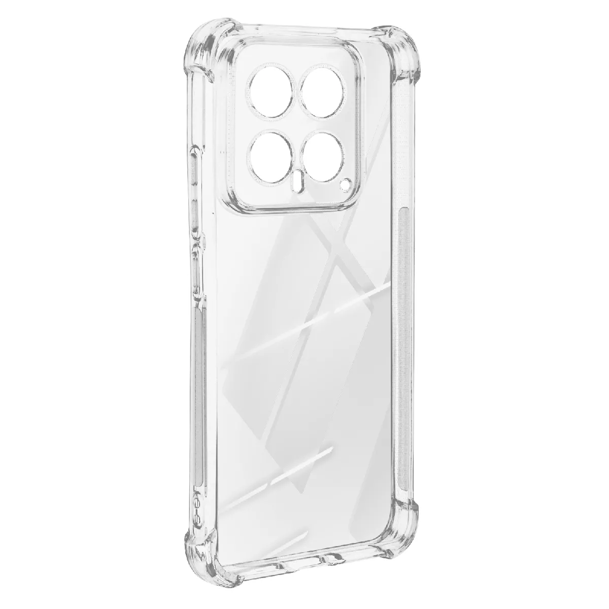 Avizar Coque Pour Xiaomi 14 Silicone Coins Bumper Antichocs Transparent