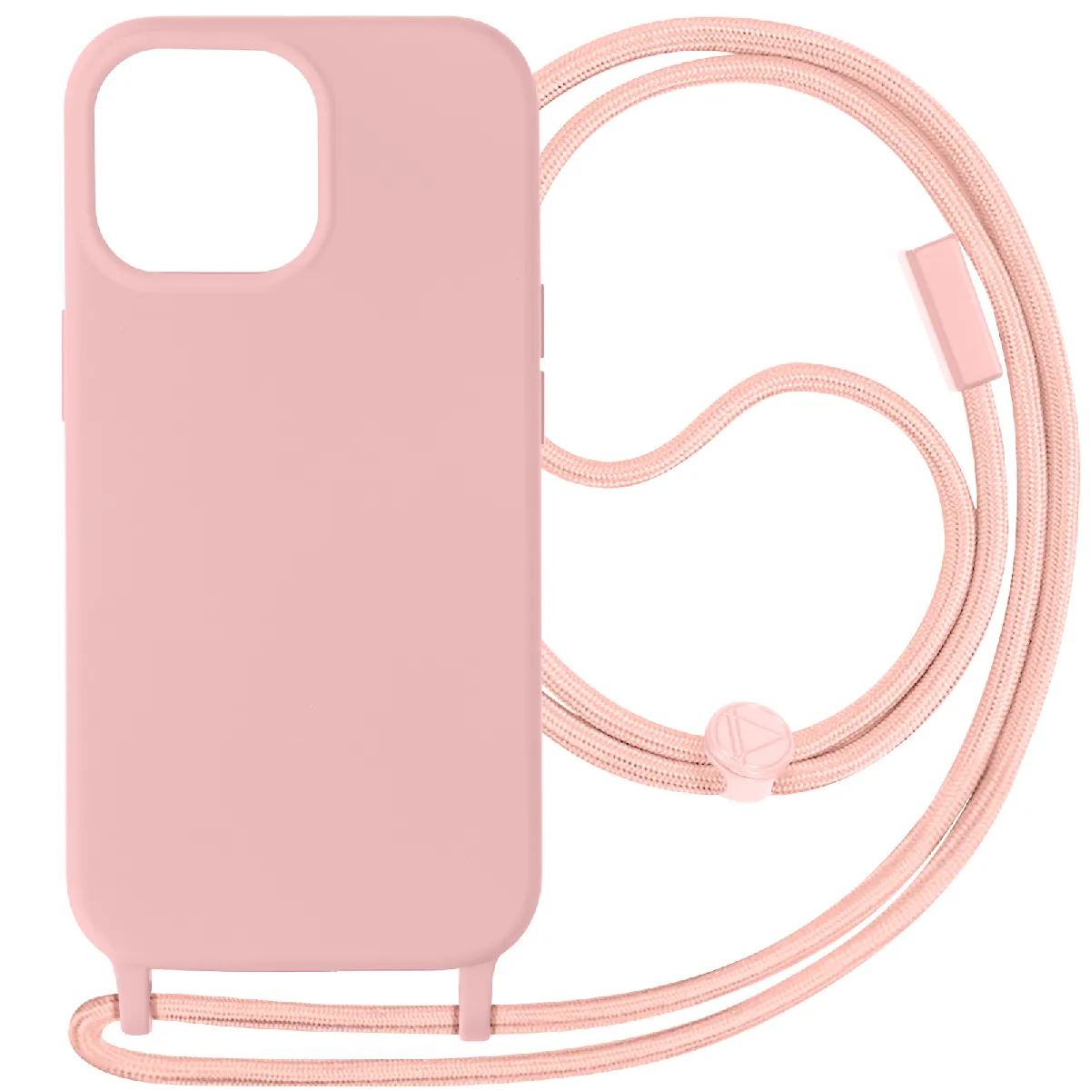 Avizar Rose/Clair Coque Cordon Pour Iphone 15 Pro Lanière Tour Du Cou 80Cm Série Corda