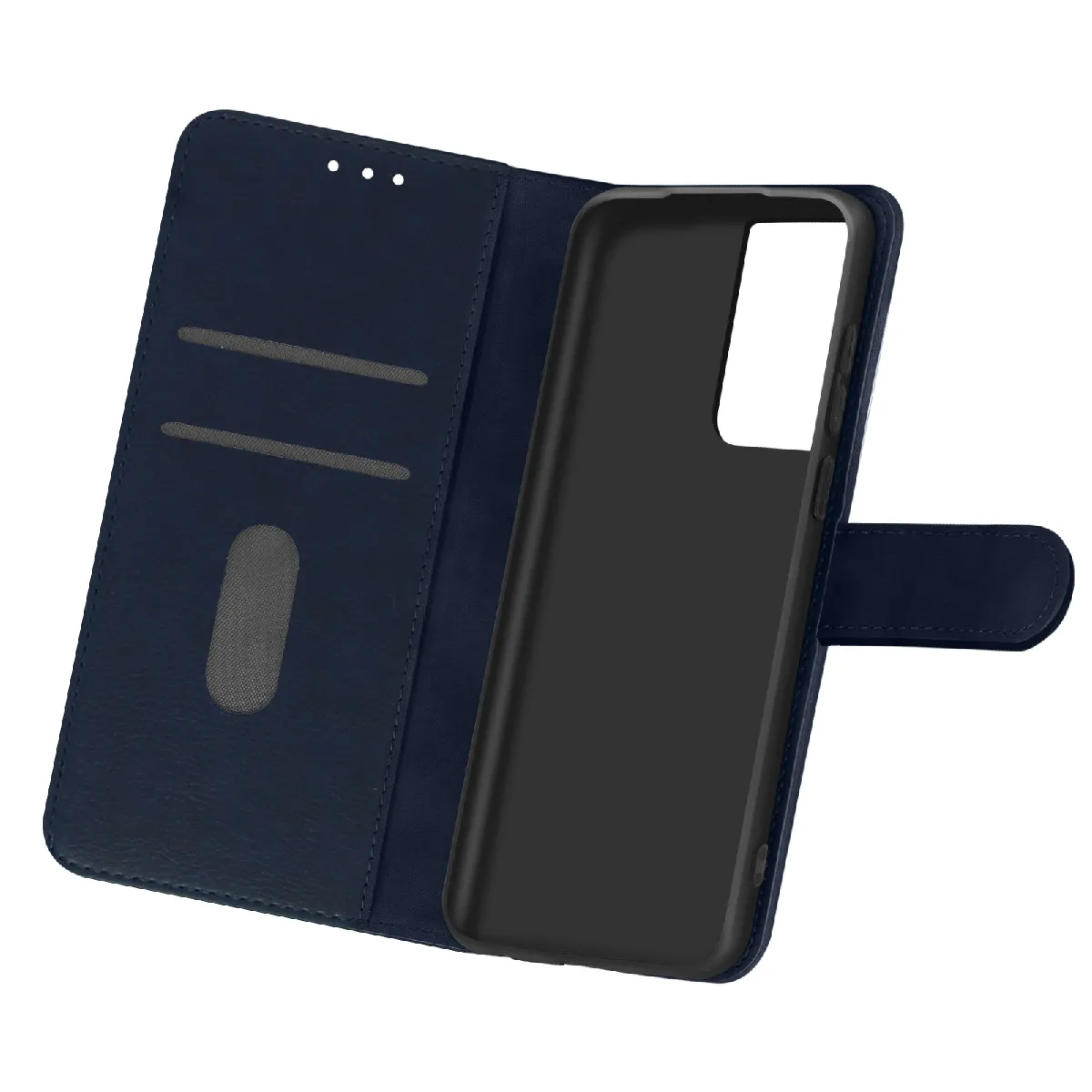 Avizar Bleu Étui Pour Samsung Galaxy S21 Ultra Clapet Portefeuille Support Vidéo Nuit