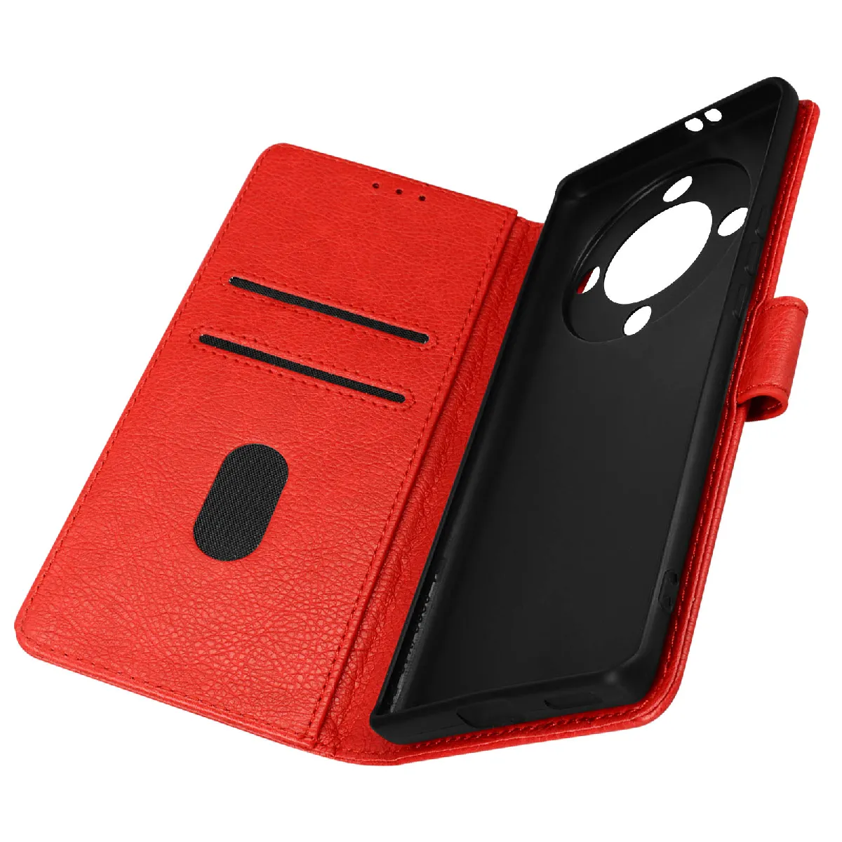Avizar Rouge Housse Pour Honor Magic 5 Lite 5G Portefeuille Support Vidéo