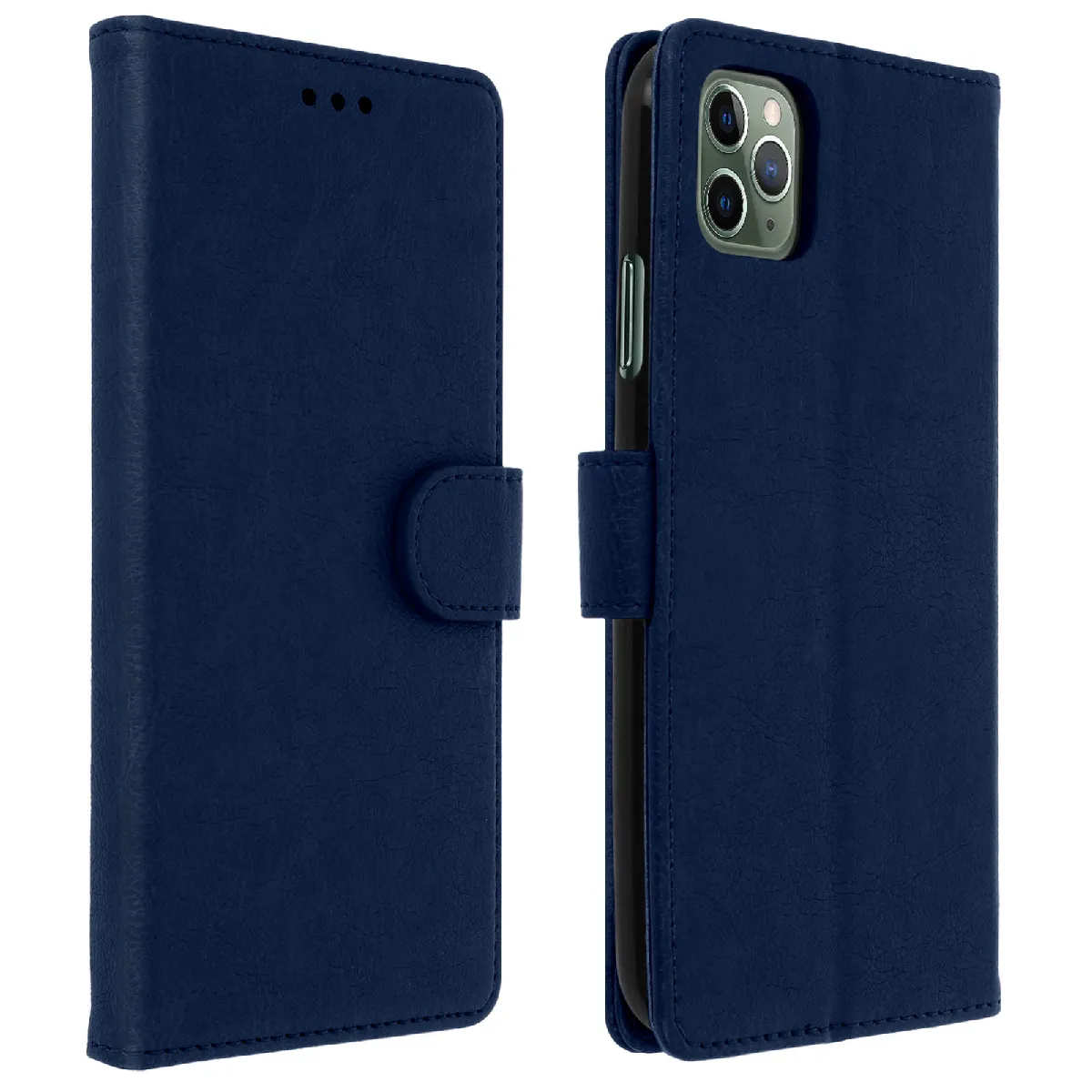 Avizar Bleu Étui Pour Iphone 11 Pro Max Housse Porte-Cartes Fonction Support Nuit