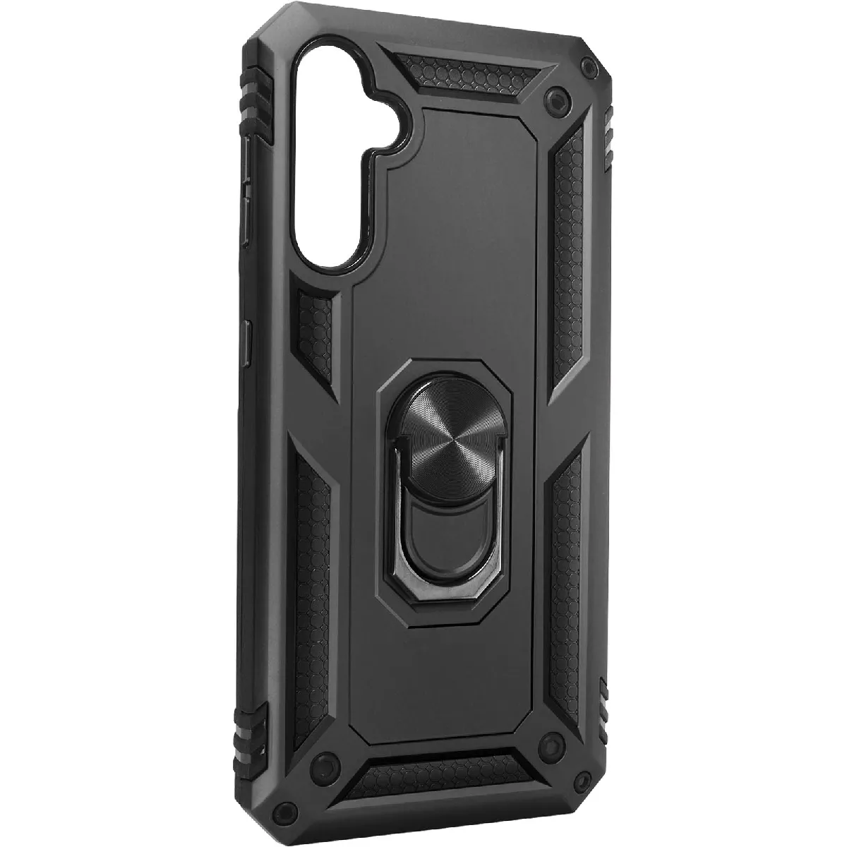 Avizar Noir Coque Pour Samsung S23 Fe Hybride Bague Support Magnétique