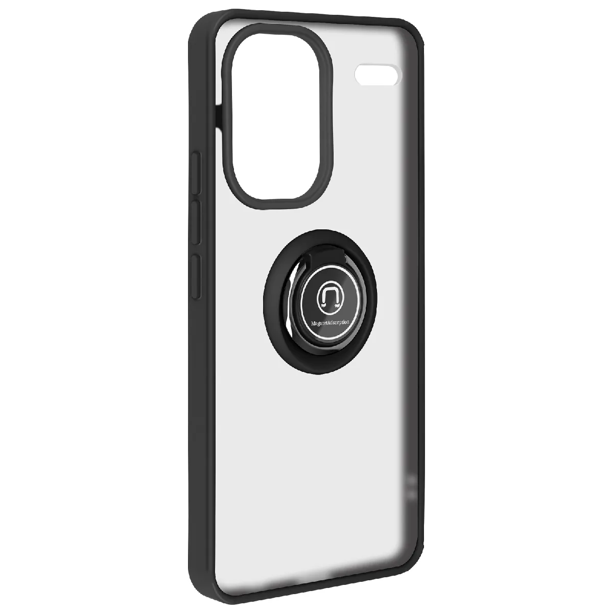 Avizar Noir Coque Pour Redmi Note 13 Pro Plus Bague Métallique Fonction Support