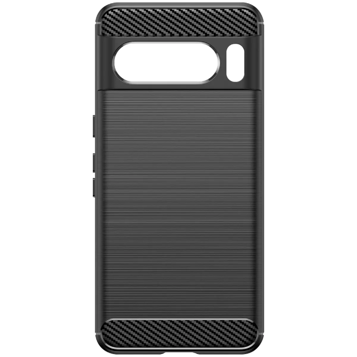 Avizar Noir Coque Pour Google Pixel 8 Pro Flexible Effet Carbone Antichoc Classic Carb