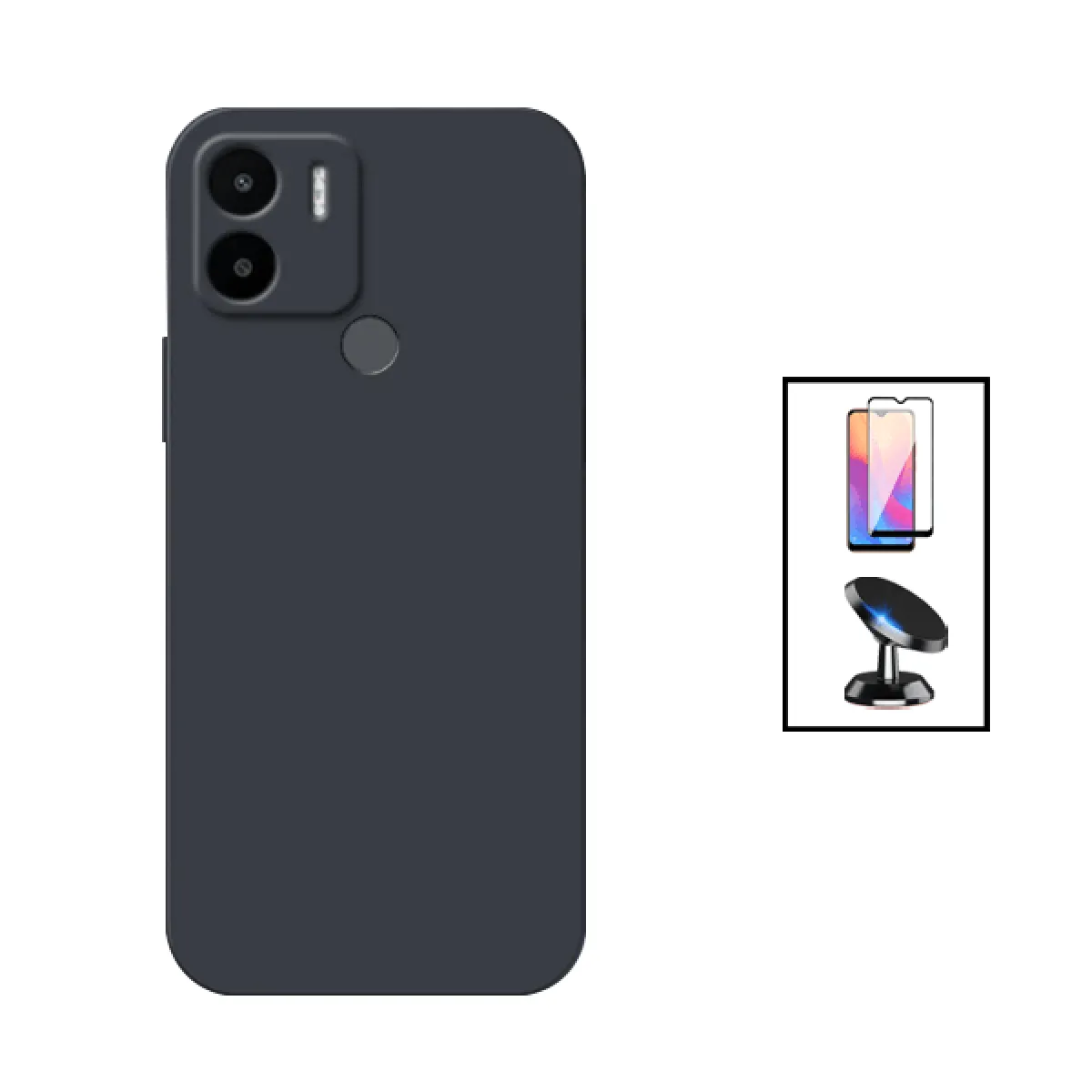 Phonecare Kit Verre Trempé + Coque Silicone Xiaomi Poco C50