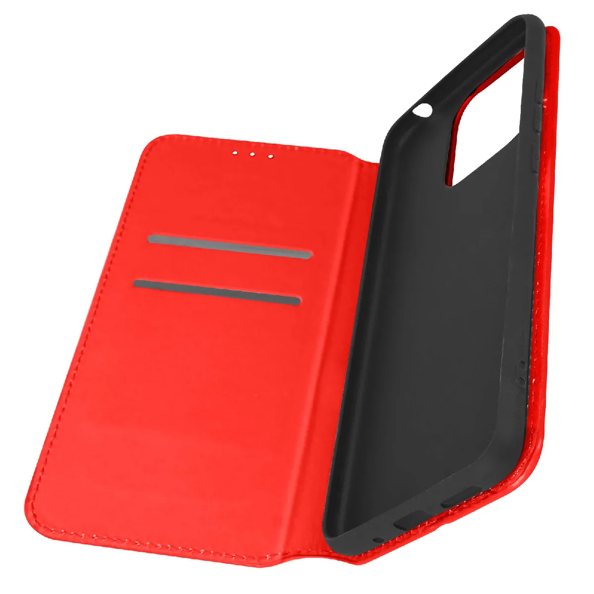 Avizar Rouge Housse Pour Xiaomi Redmi 10C Clapet Portefeuille Support Vidéo