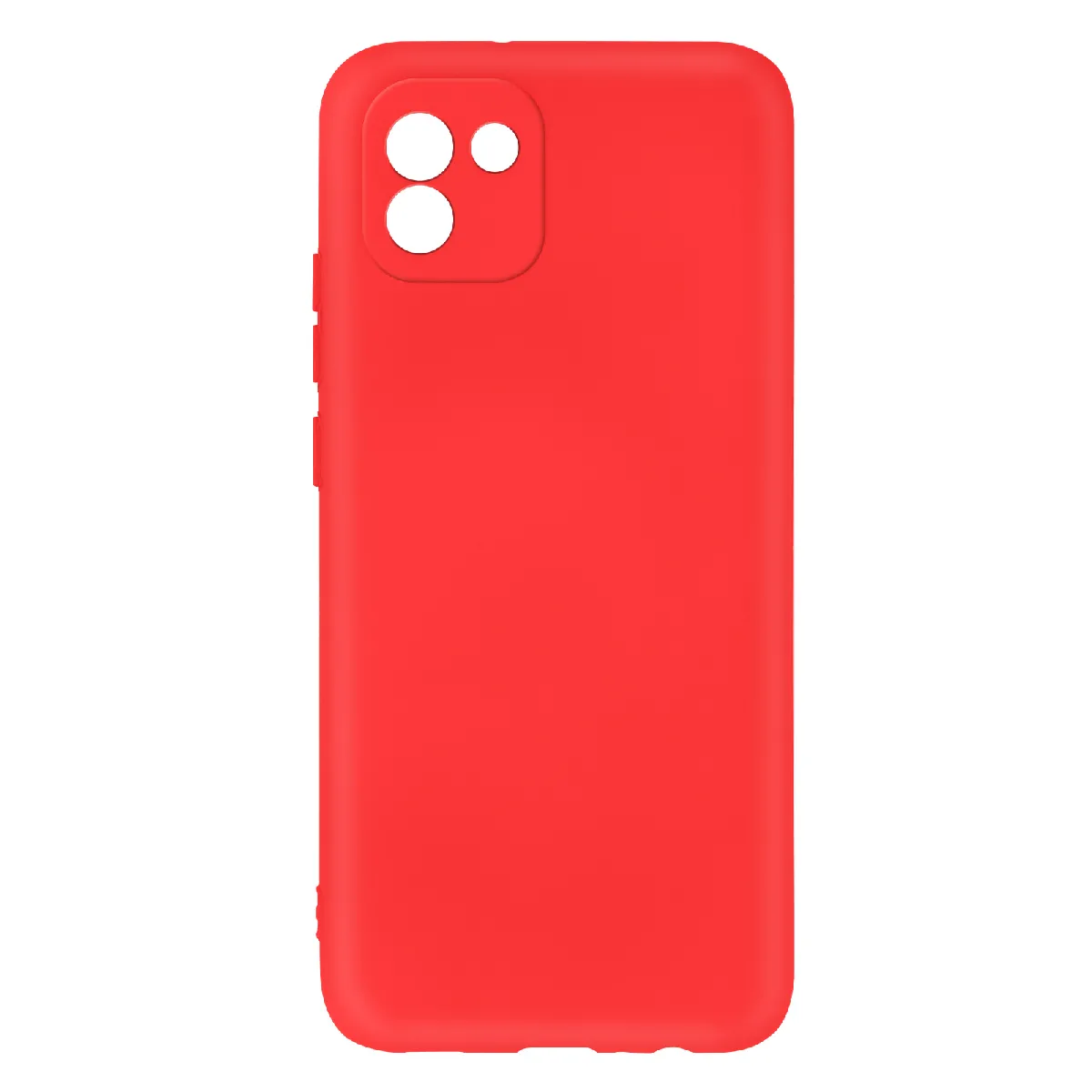 Avizar Rouge Coque Samsung Galaxy A03 Silicone Semi-Rigide Finition Soft-Touch Fine