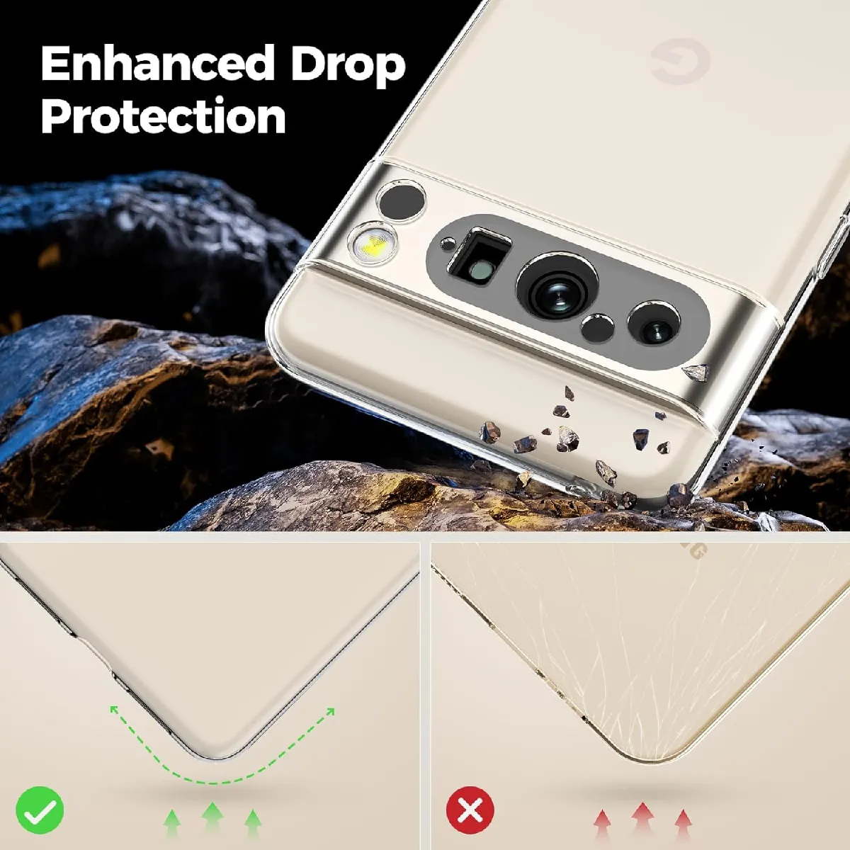 Coque Silicone Transparente Pour Google Pixel 8a - Little Boutik - Neuf Originale