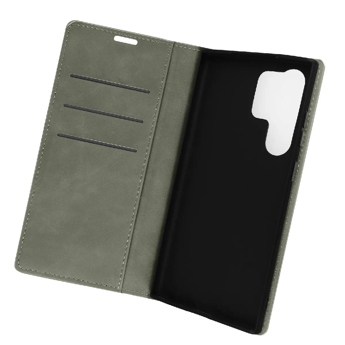 Avizar Gris Étui Pour Samsung Galaxy S23 Ultra Porte-Carte Support Vidéo