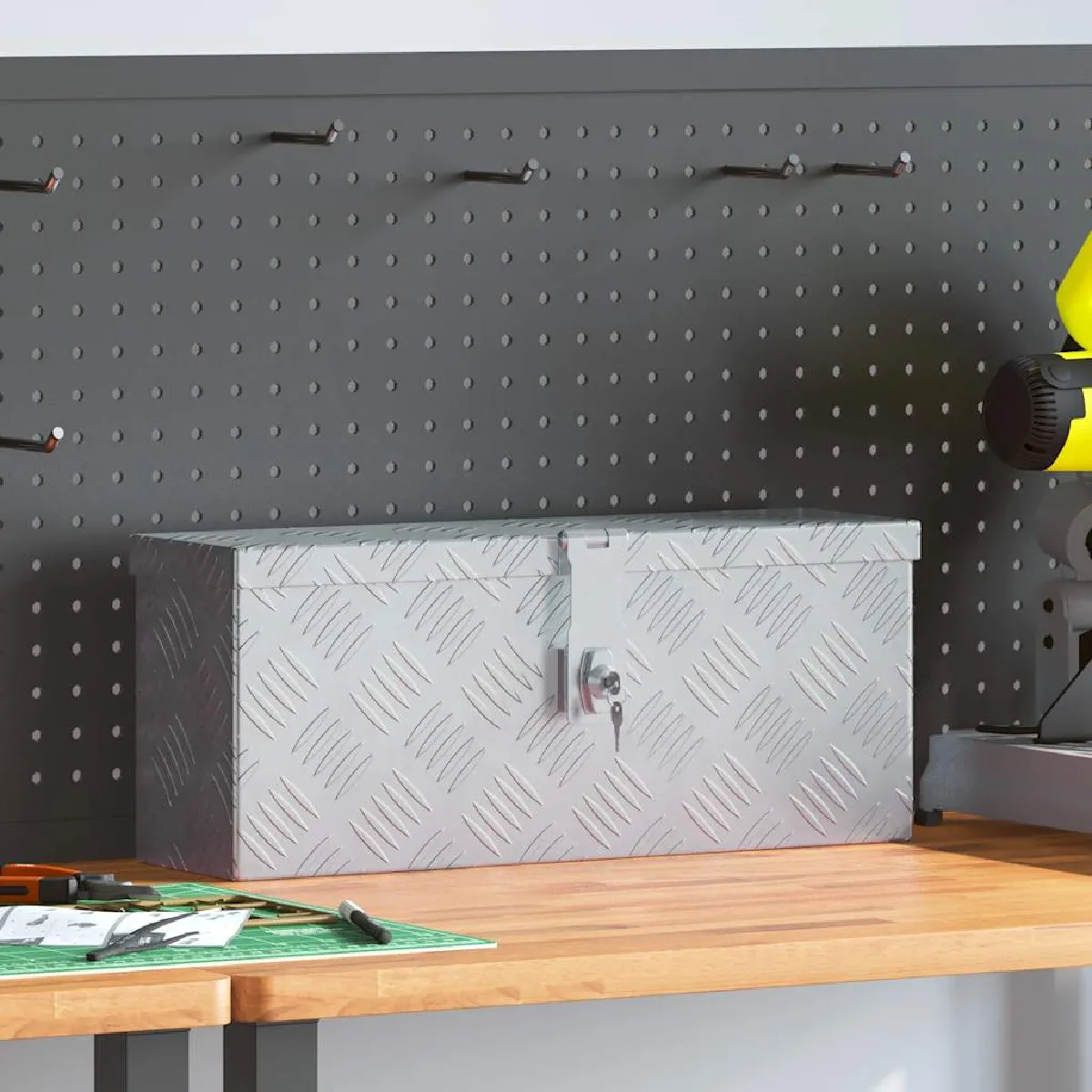 vidaXL Boîte en aluminium 48 5x14x20 cm