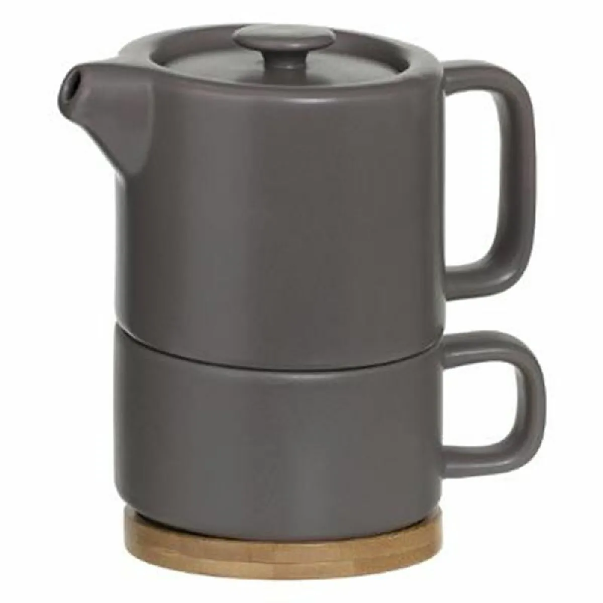 GENERIQUE Th&eacute;i&egrave;re classique avec tasse en c&eacute;ramique - Taupe
