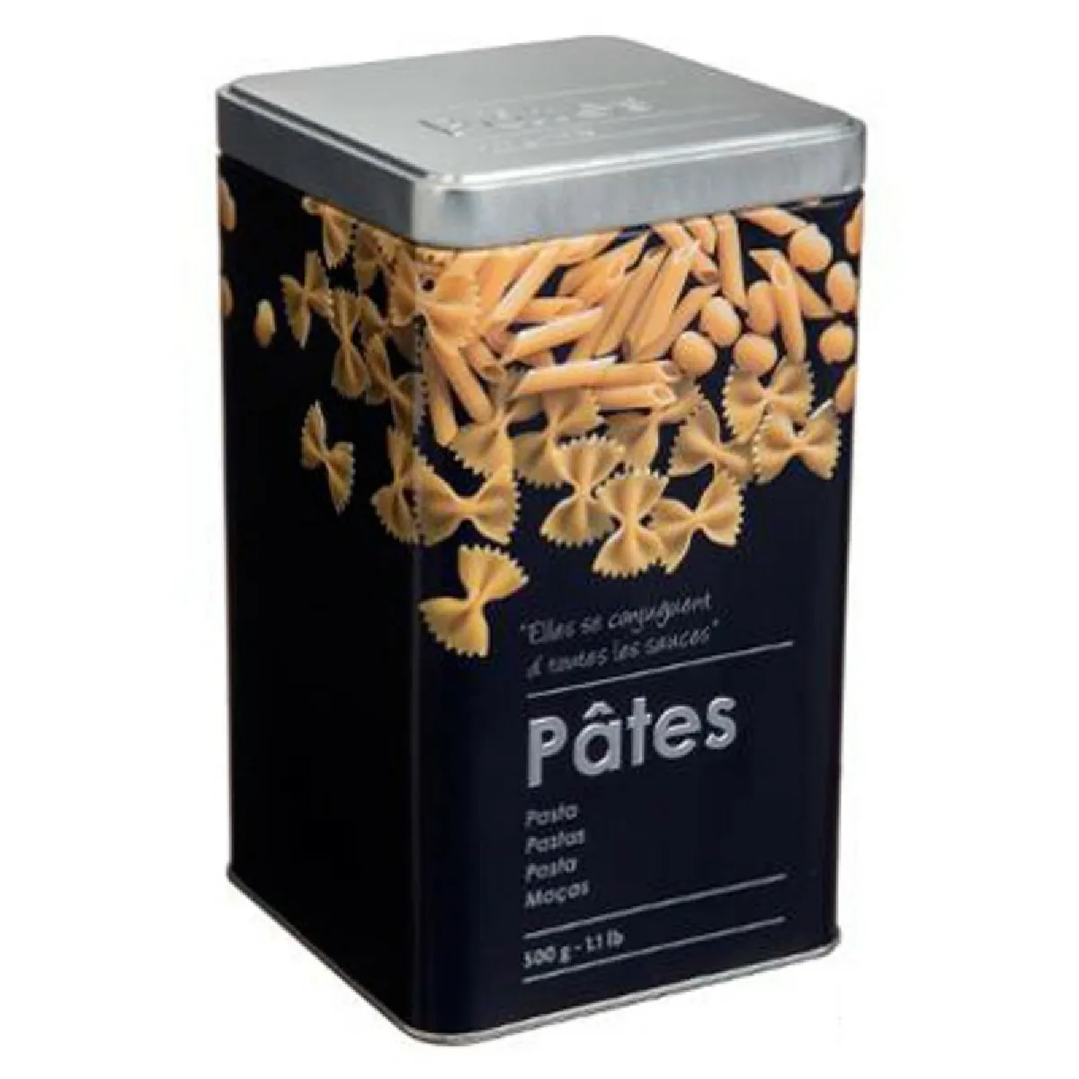 Générique Noir Boîte À Pâtes Métal