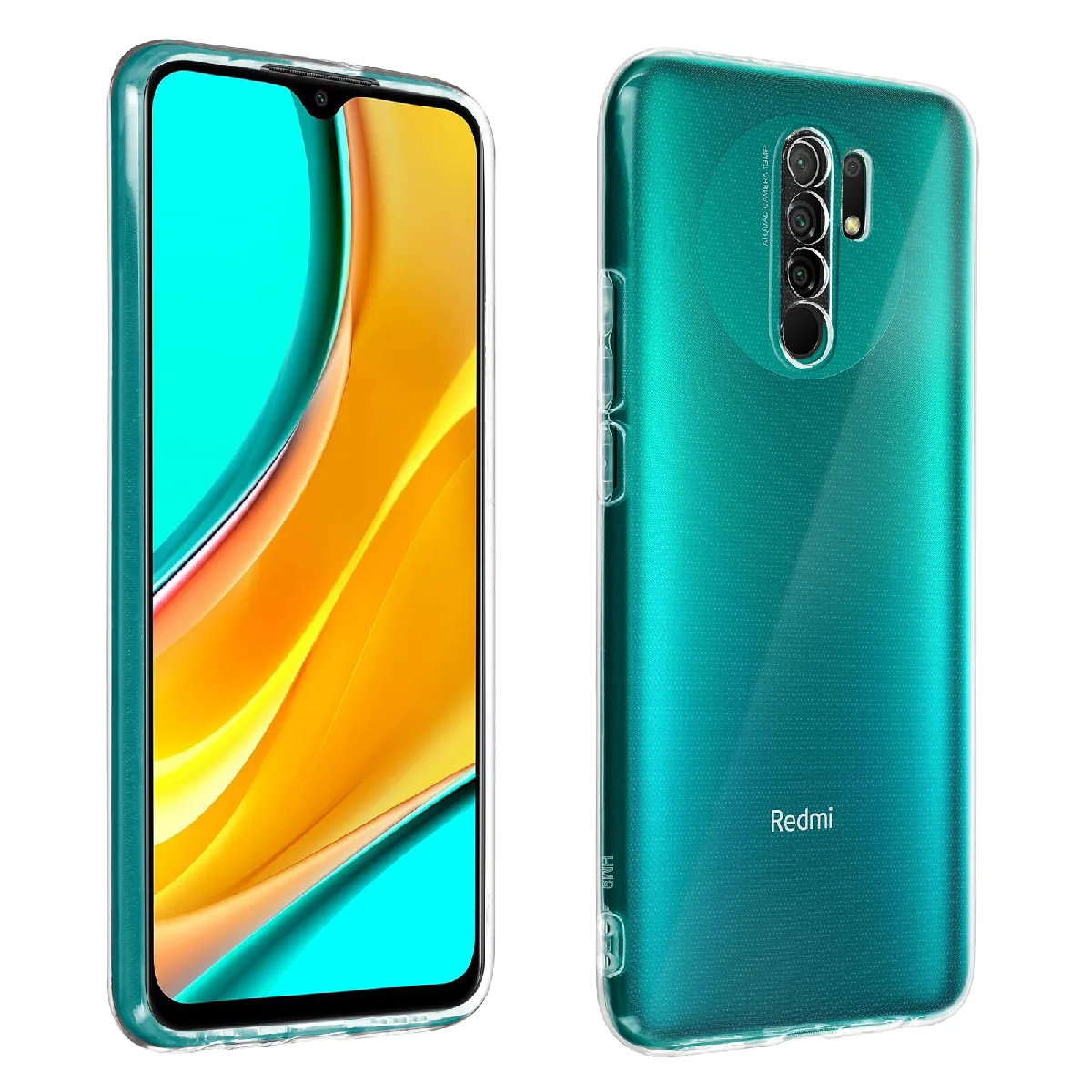 Avizar Coque Xiaomi Redmi 9 Silicone Gel Flexible Ultra-Fine Et Légère Transparent