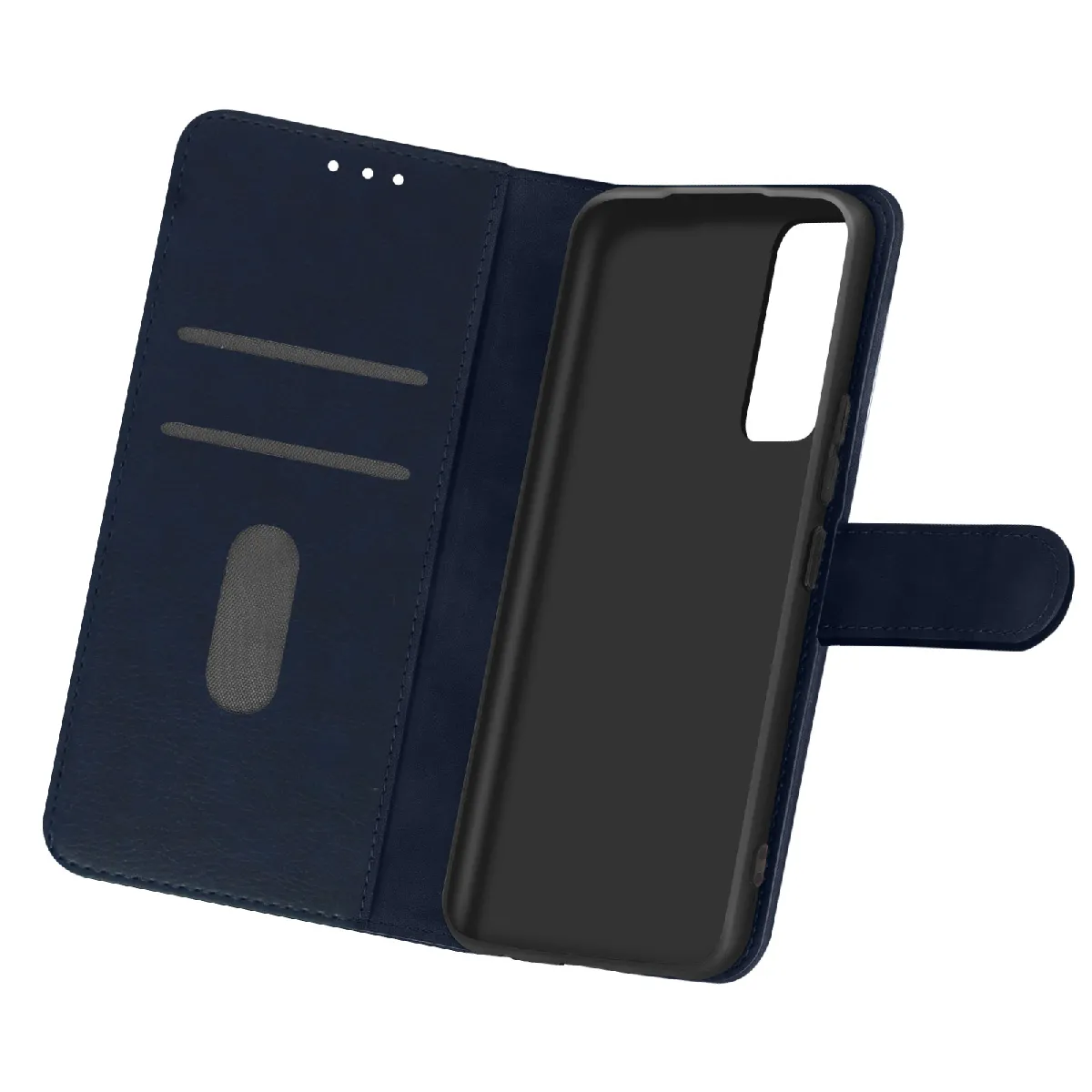 Avizar Bleu Étui Pour Samsung Galaxy A02s Clapet Portefeuille Support Vidéo Nuit