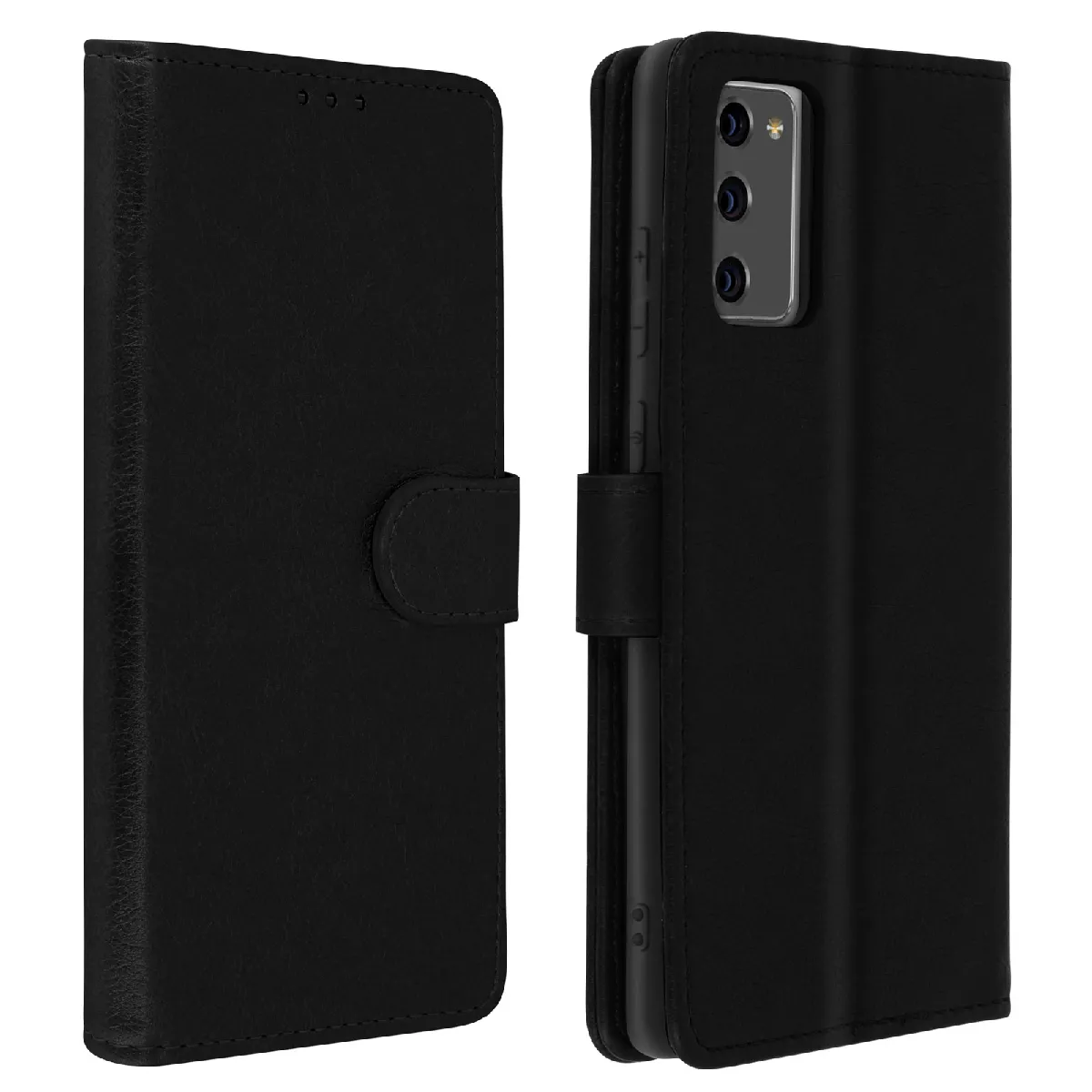 Avizar Noir Étui Pour Samsung Galaxy Note 20 Housse Intégrale Porte-Carte Fonction Support