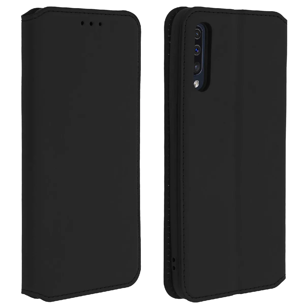 Avizar Noir Housse Pour Samsung Galaxy A50 Étui Folio Portefeuille Fonction Support