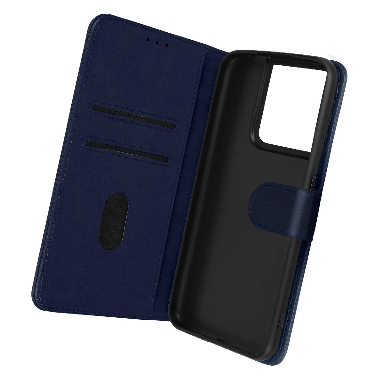 Avizar Bleu Housse Pour Oppo Reno 8 5G Clapet Portefeuille Fonction Support Vidéo Nuit