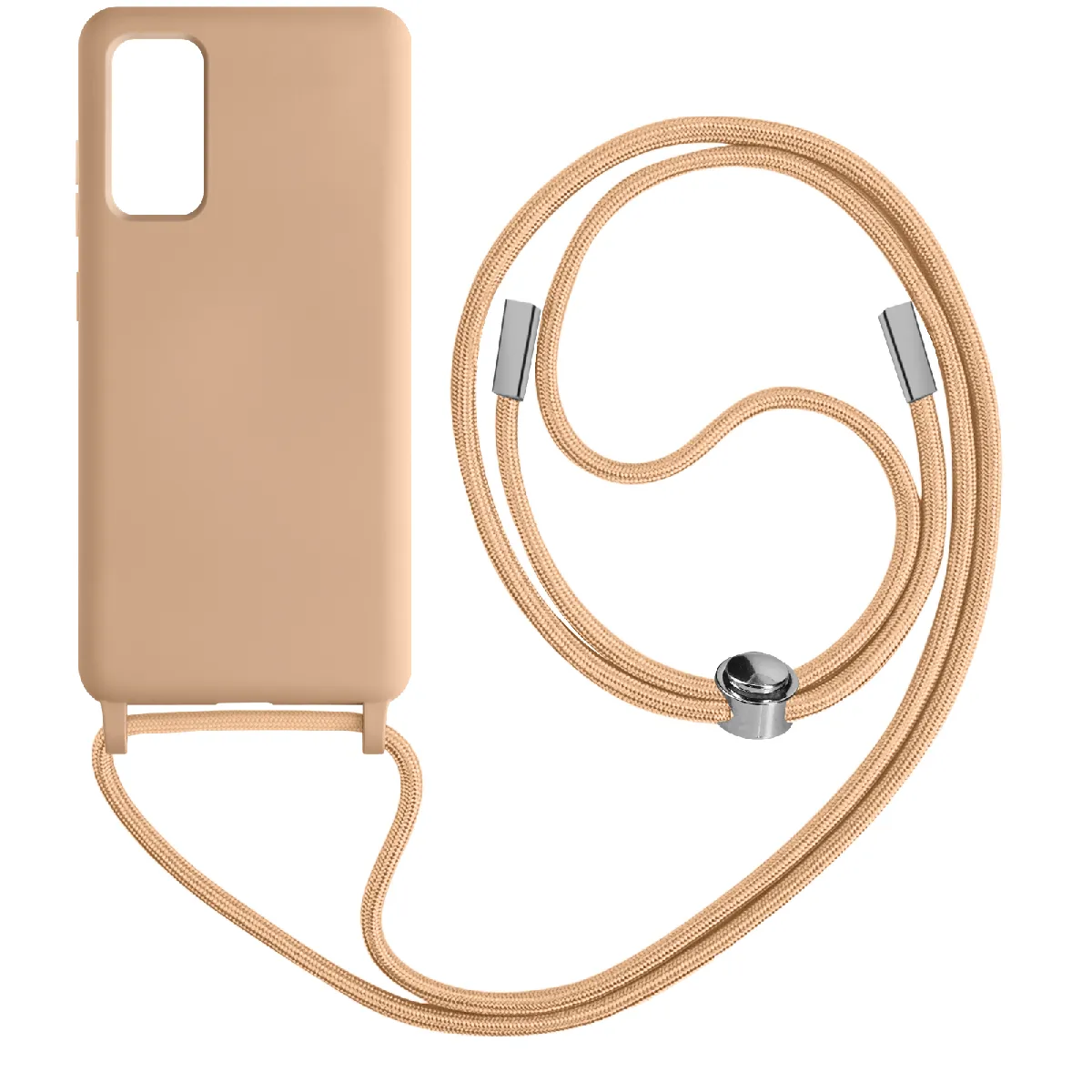 Avizar Rose Coque Pour Galaxy S20 Fe Semi-Rigide Soft-Touch Avec Cordon Tour De Cou