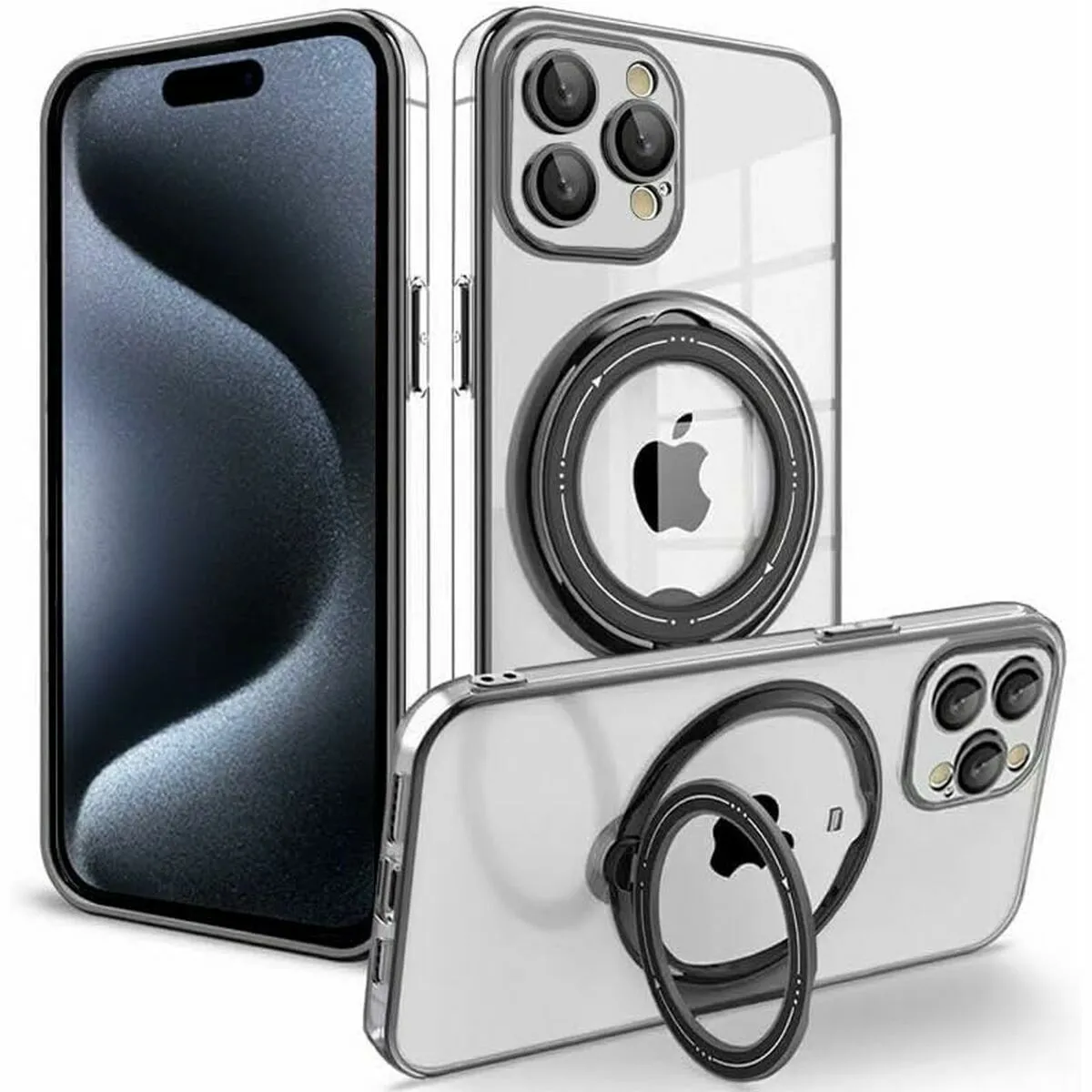 Cool Noir Coque En Plastique Apple Iphone 15 Pro