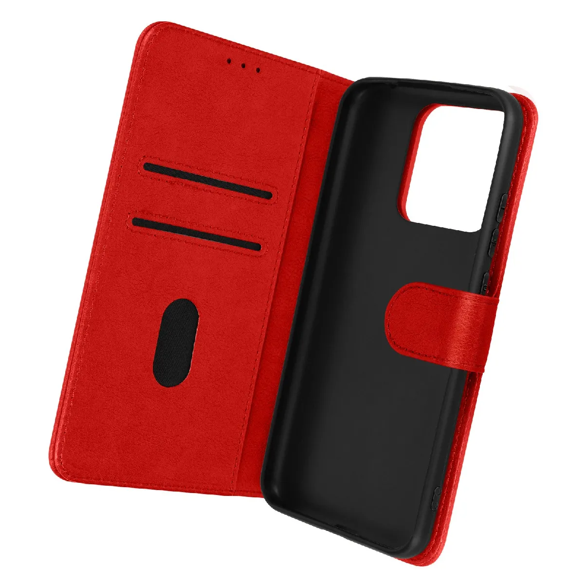 Avizar Rouge Housse Pour Xiaomi Redmi 10A Clapet Portefeuille Fonction Support Vidéo