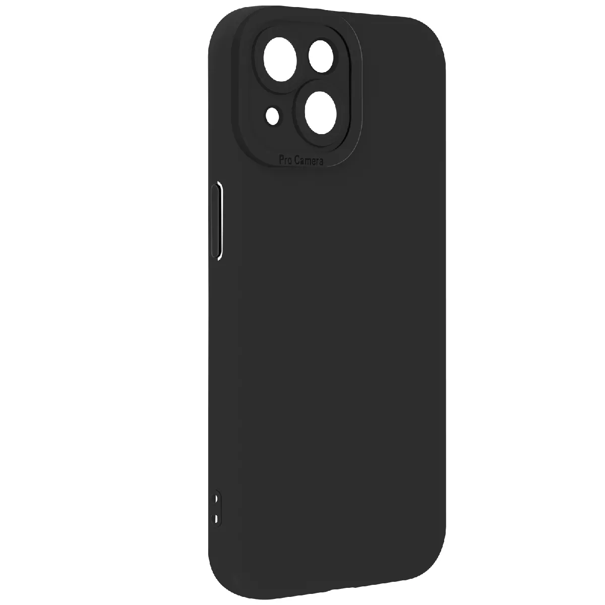 Avizar Noir Coque Pour Iphone 15 Silicone Mat Protection Caméra