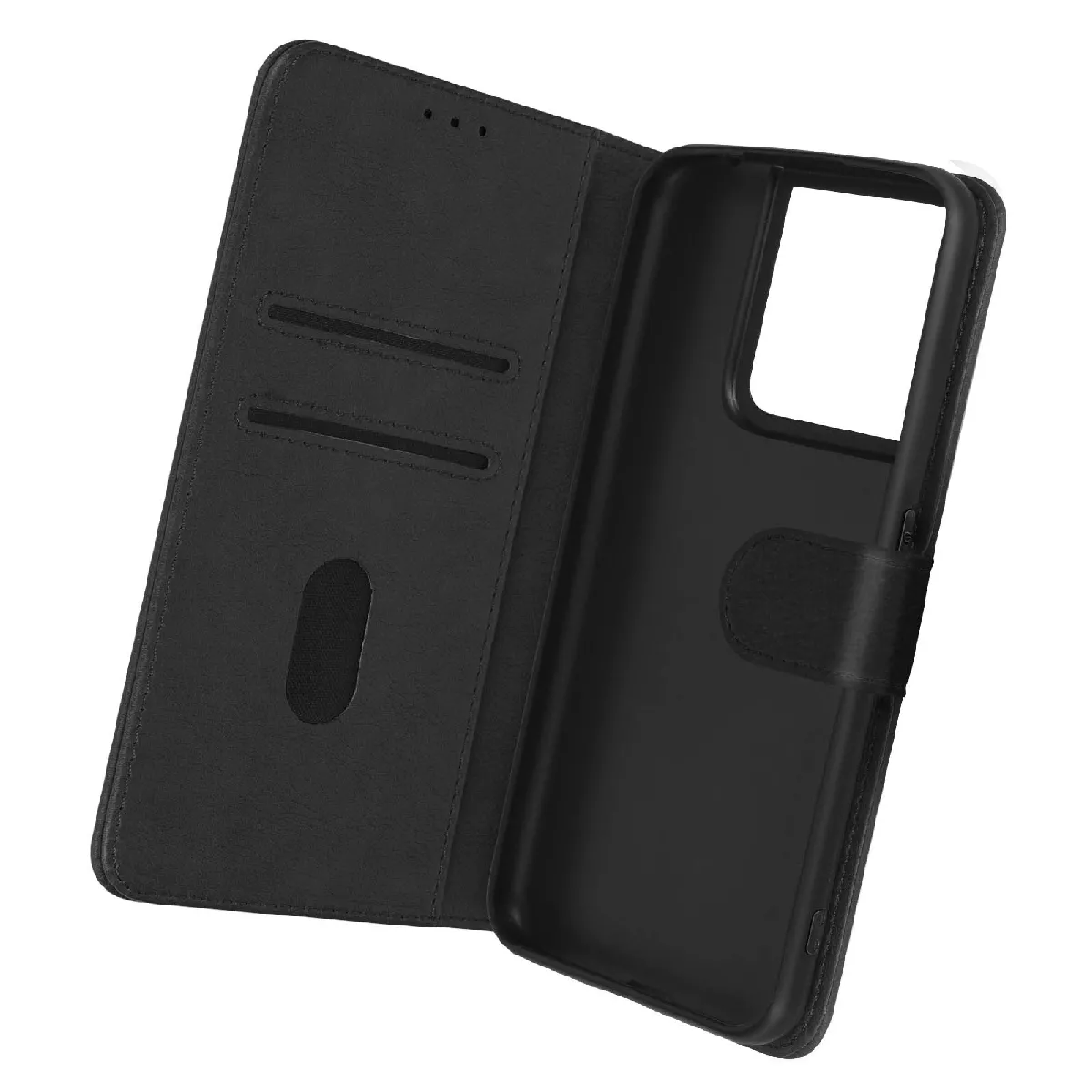 Avizar Noir Housse Pour Oppo Reno 8 5G Clapet Portefeuille Fonction Support Vidéo