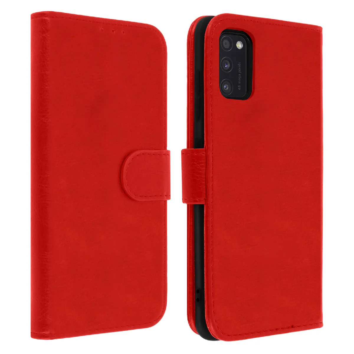 Avizar Rouge Étui Samsung Galaxy A41 Portefeuille