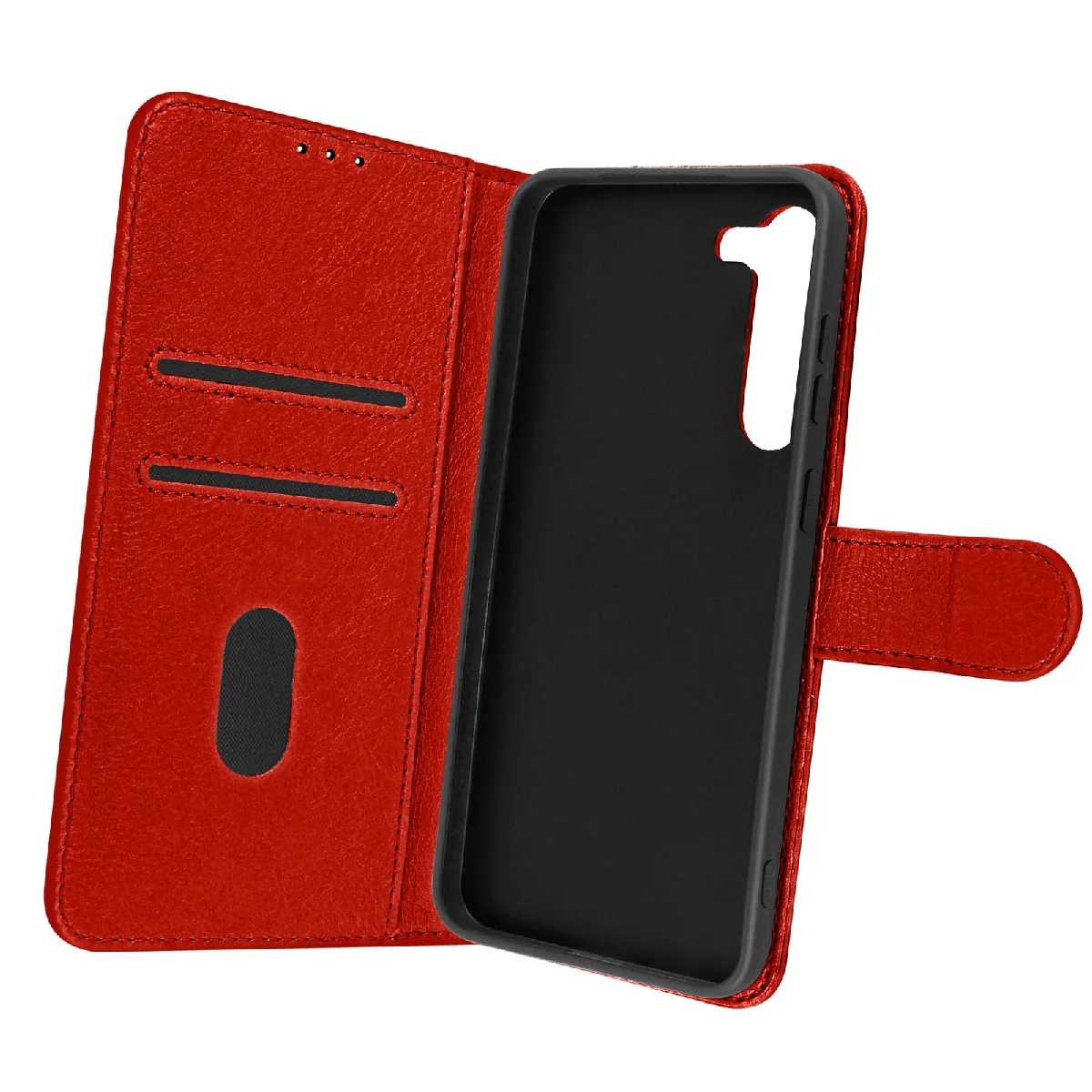 Avizar Rouge Housse Pour Samsung Galaxy S23 Plus Portefeuille Et Support Vidéo