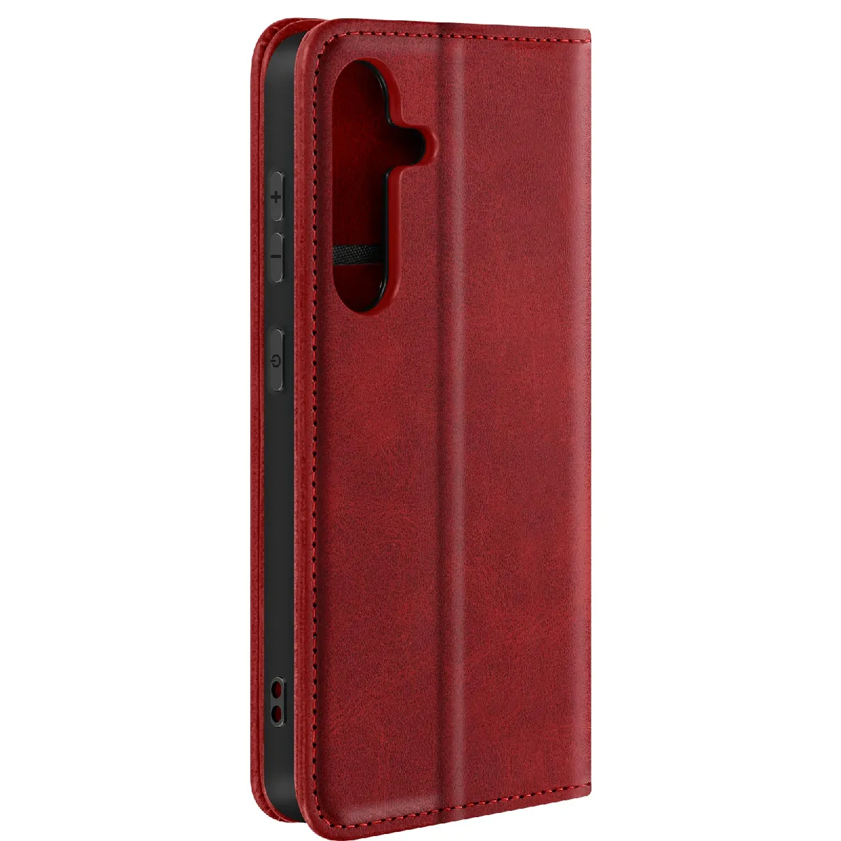 Avizar Étui Pour Samsung S24 Et S25 Portefeuille Fonction Support Bordeaux