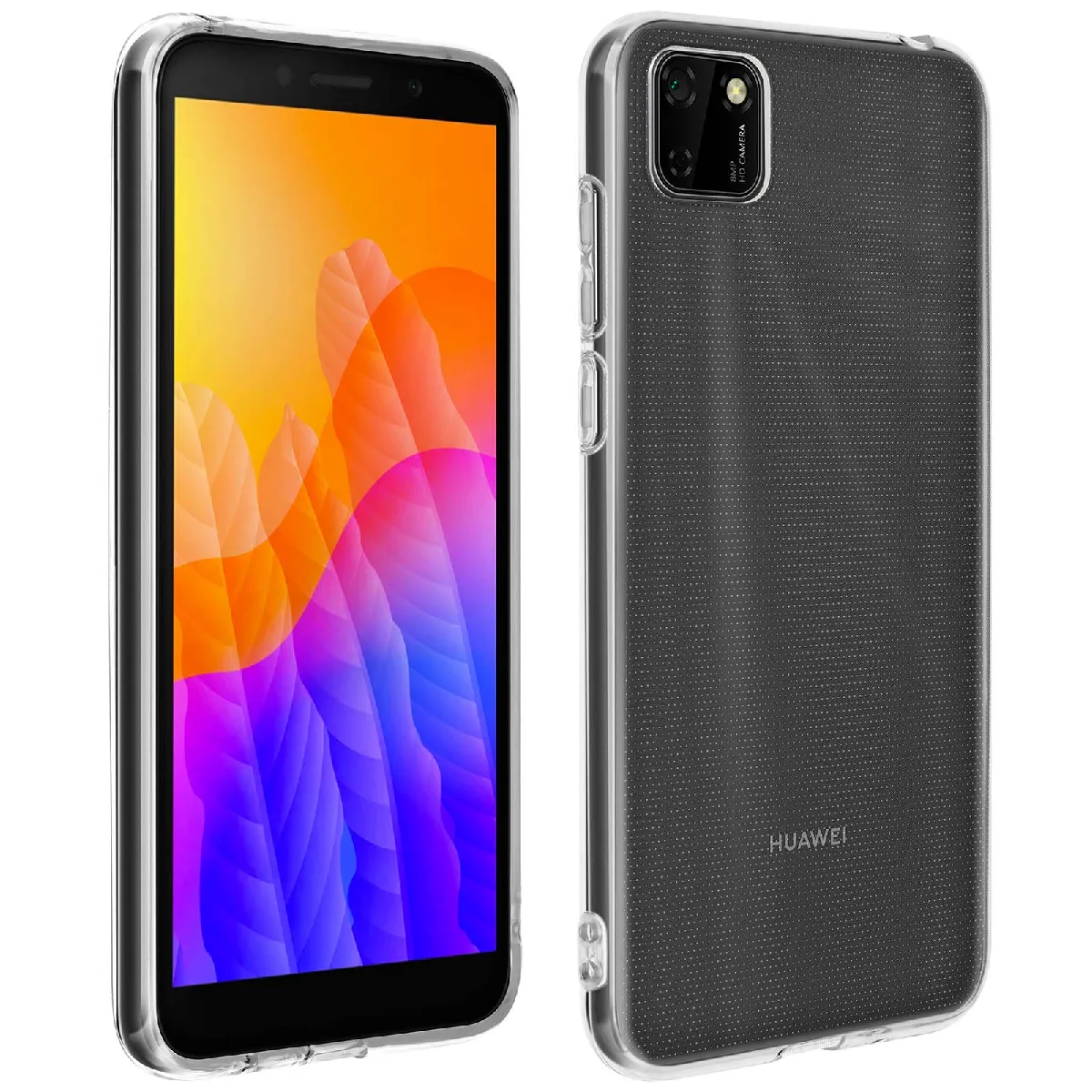 Avizar Coque Huawei Y5p Silicone Gel Flexible Ultra-Fine Et Légère Transparent