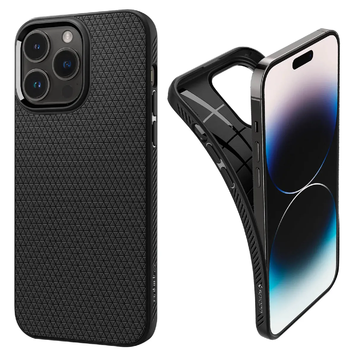 Spigen Noir Étui Pour Apple Iphone 14 Pro Max, Liquid Air Matte, Acs04813 - Image 3