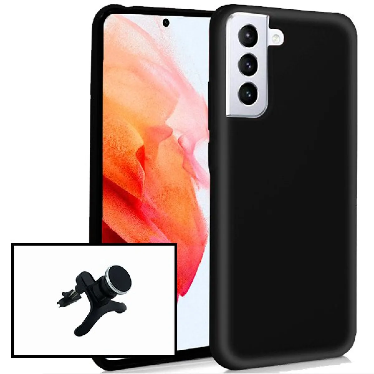 PHONECARE  Galaxy S21 Ultra Coque Silicone - Noir