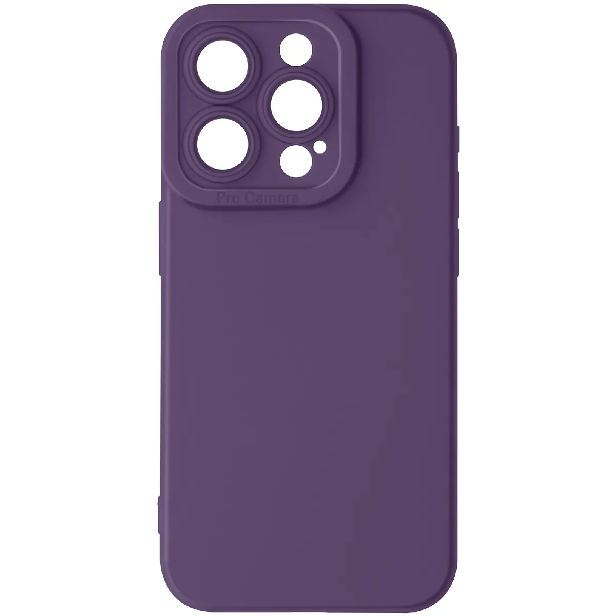 Avizar Violet Coque Pour Iphone 15 Pro Max Silicone Mat Protection Caméra Foncé