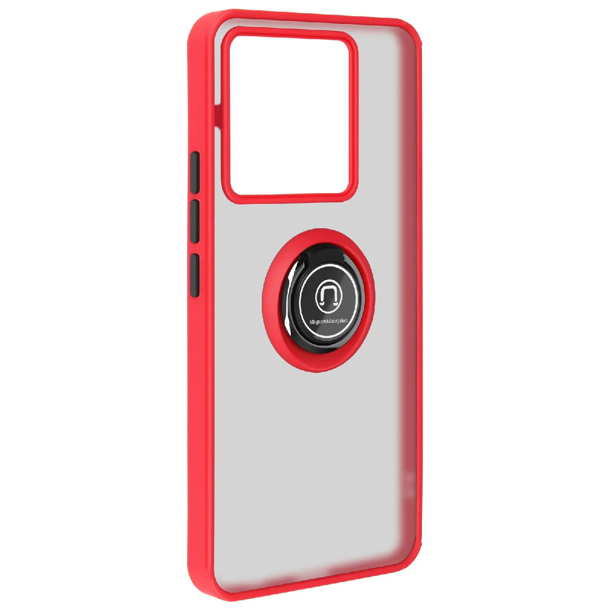 Avizar Rouge Coque Pour Redmi Note 13 Pro 5G Bague Métallique Fonction Support