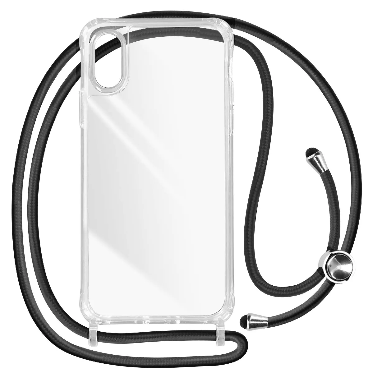 Avizar Coque Lanière Pour Iphone Xr Rigide Bumper Série Corda Transparent