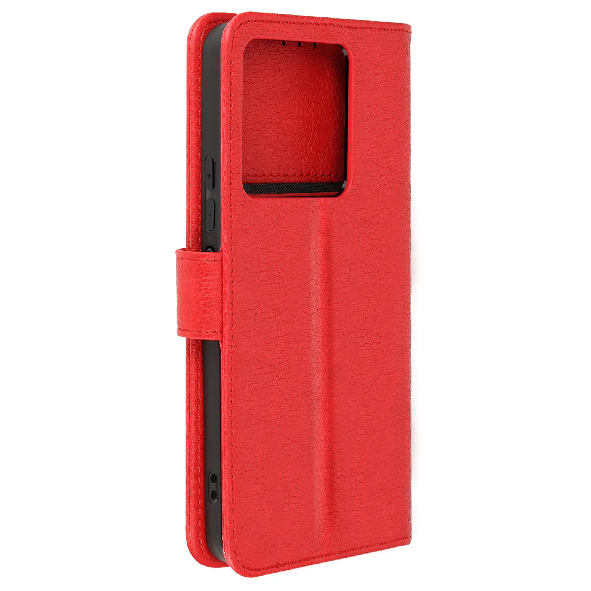 Avizar Rouge Étui Pour Xiaomi Redmi Note 13 Pro 5G Portefeuille Et Support Vidéo
