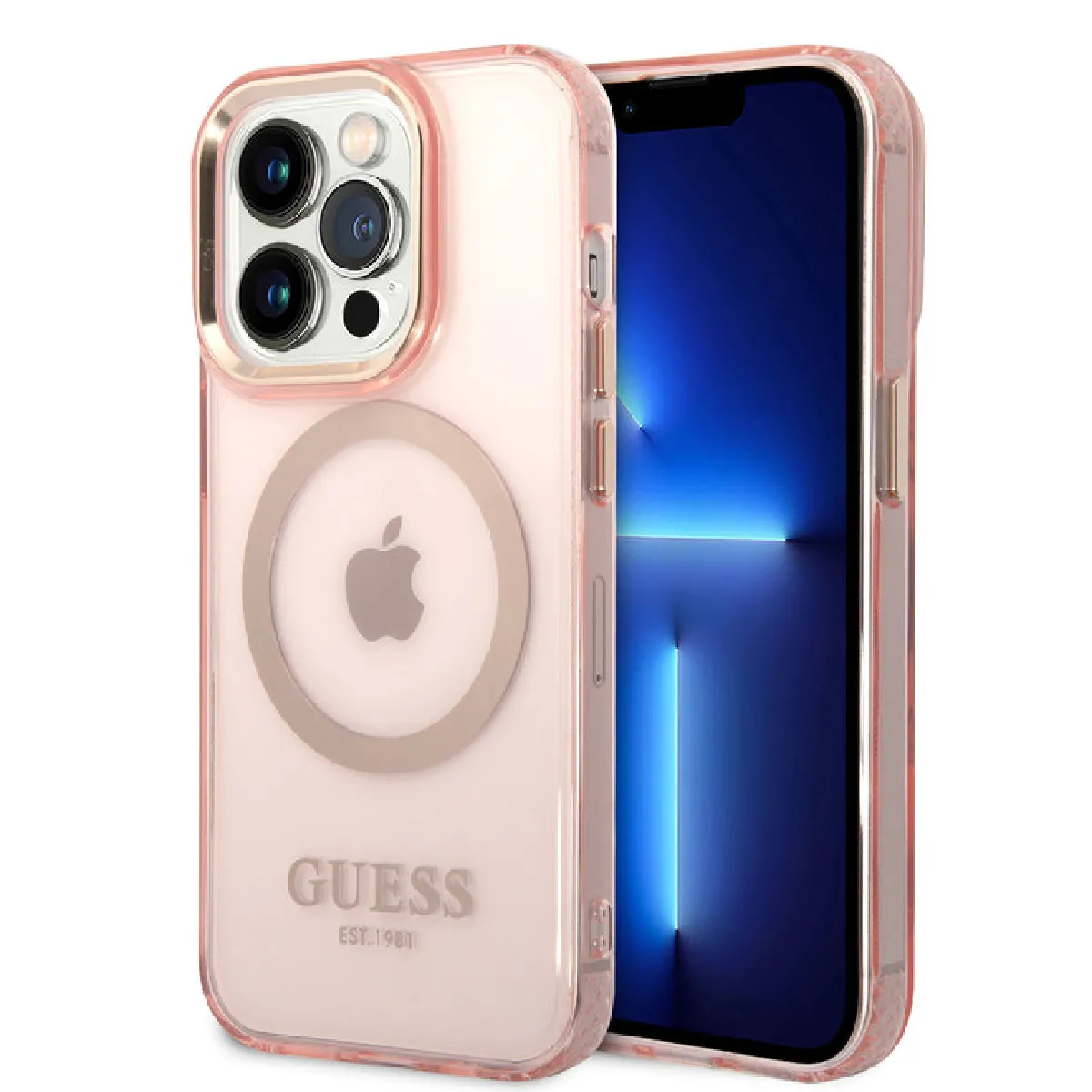 Guess Coque arri&egrave;re compatible Magsafe en TPU pour iPhone 14 Pro