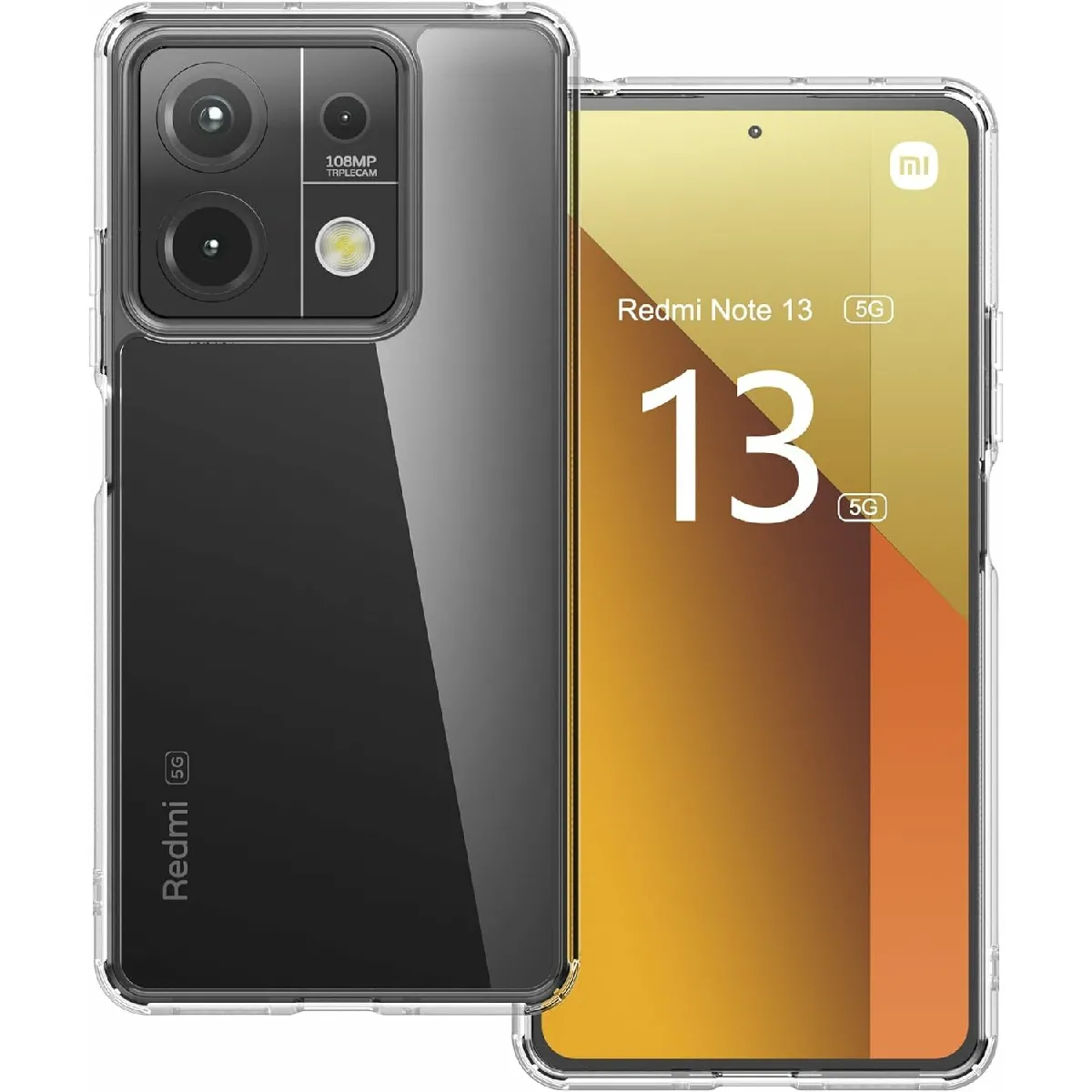 Xeptio Coque À Bords Renforcés Xiaomi Redmi Note 13 5G - Transparent