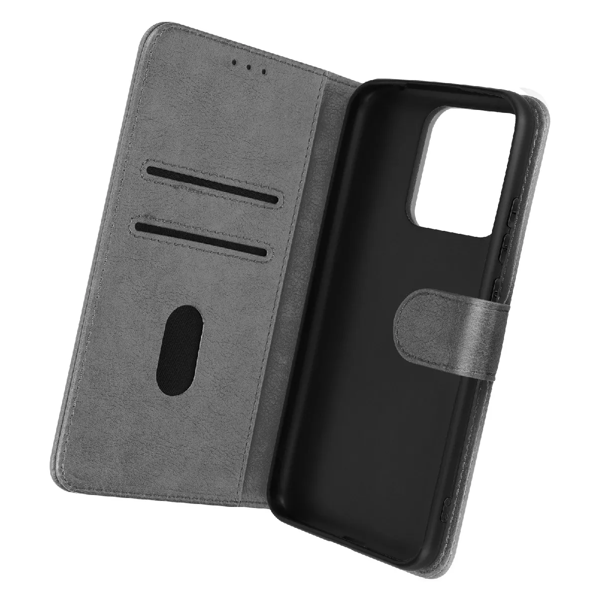 Avizar Gris Housse Pour Xiaomi Redmi 10A Clapet Portefeuille Fonction Support Vidéo