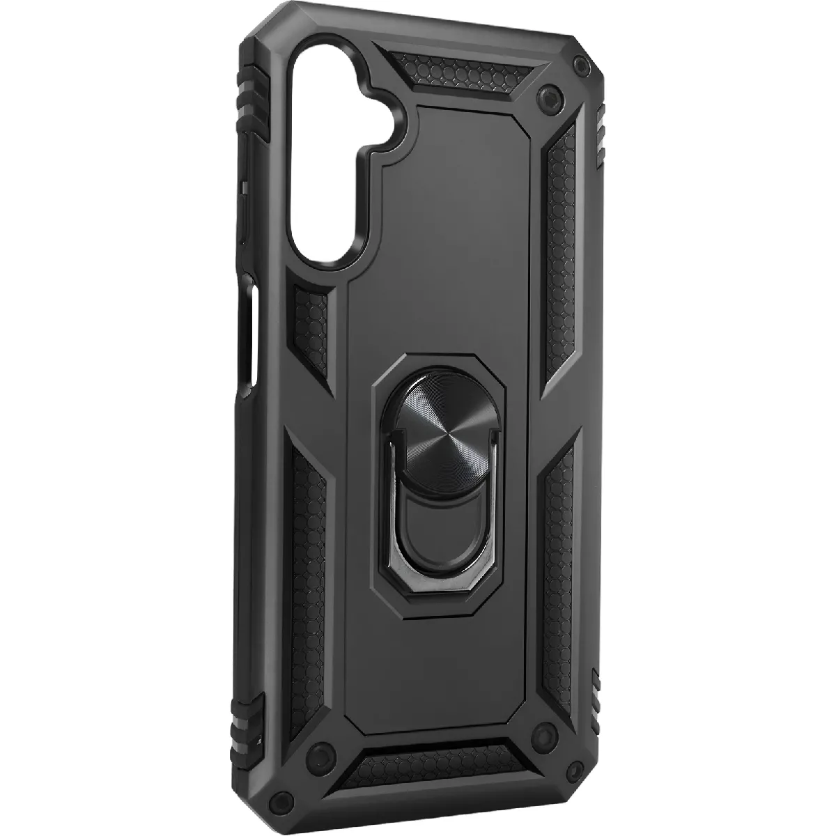 Avizar Noir Coque Pour Samsung A05s Hybride Bague Support Magnétique