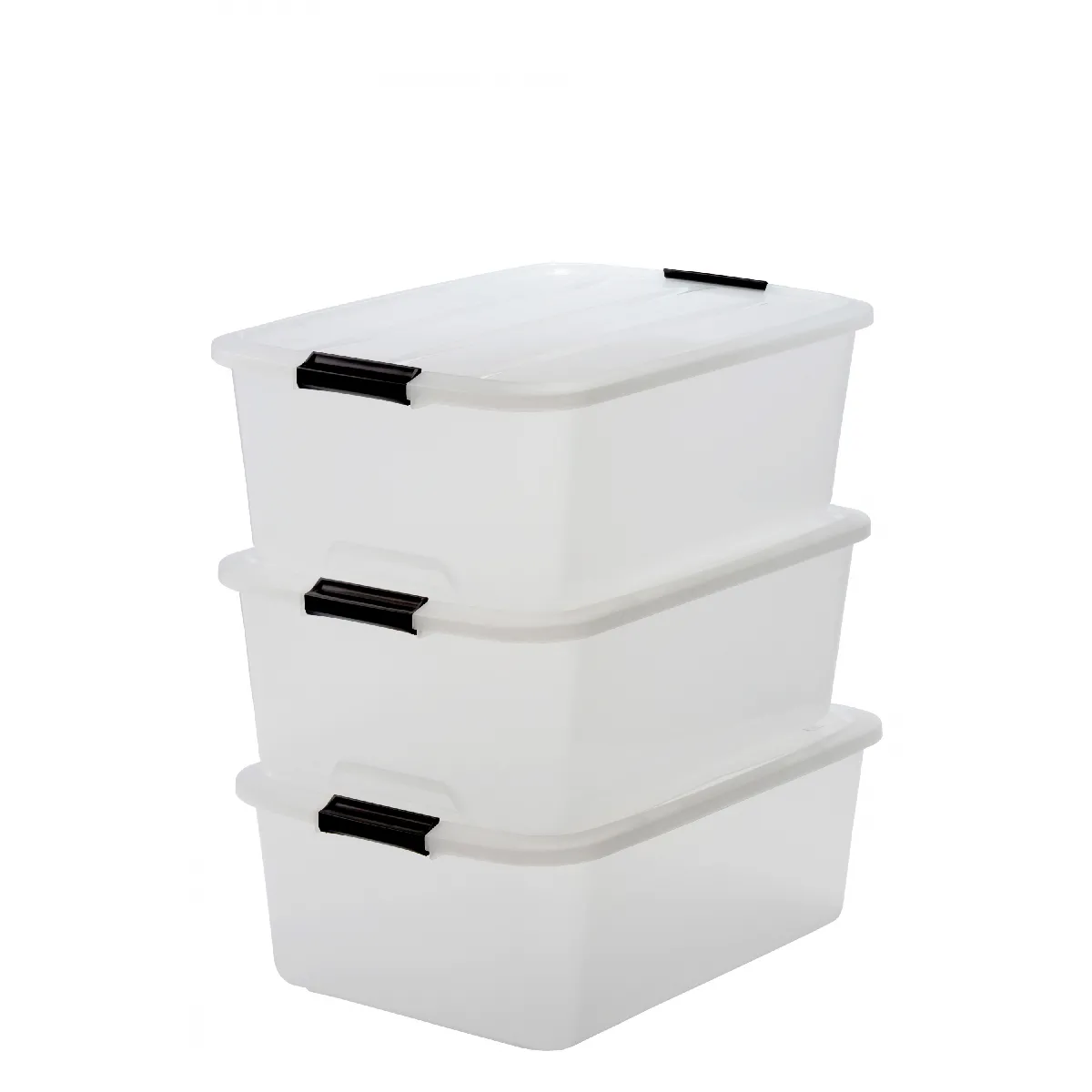 Iris Ohyama Noir Boîte De Rangement Plastique
