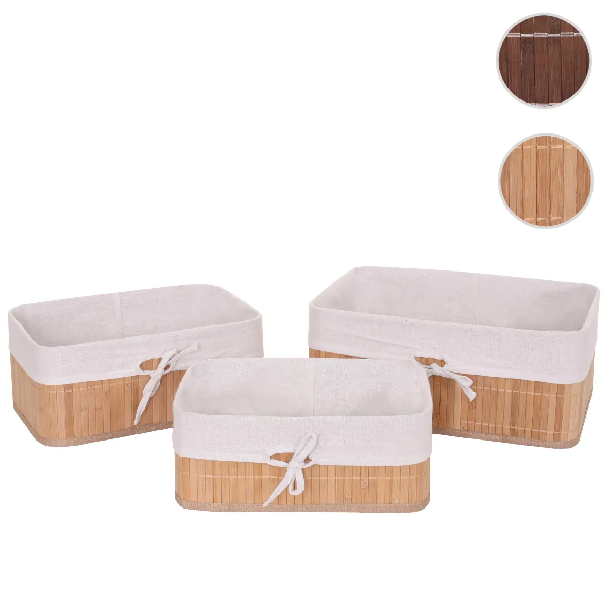 Mendler Boîte De Rangement - Bambou