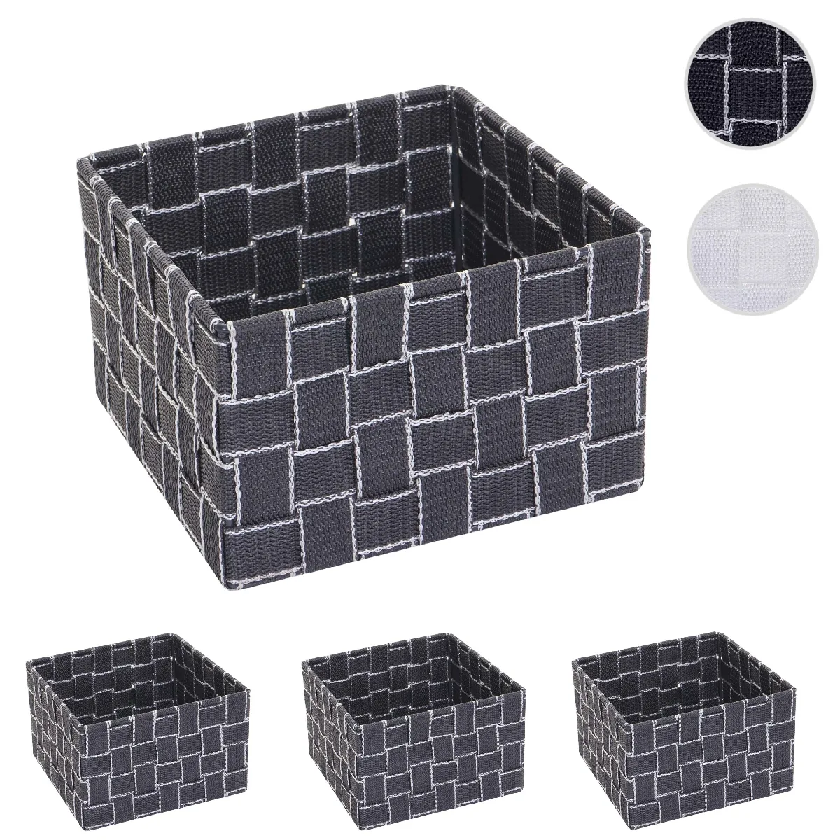 Mendler Gris Lot De 4 Boîtes De Rangement