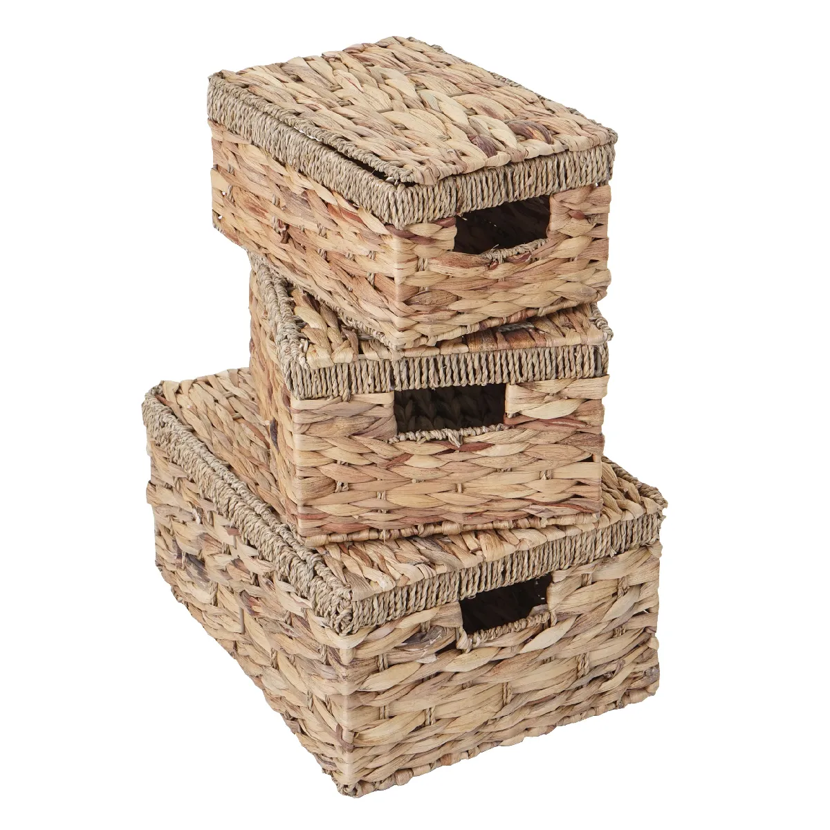 Mendler Marron Lot De 3 Boîtes De Rangement Métal