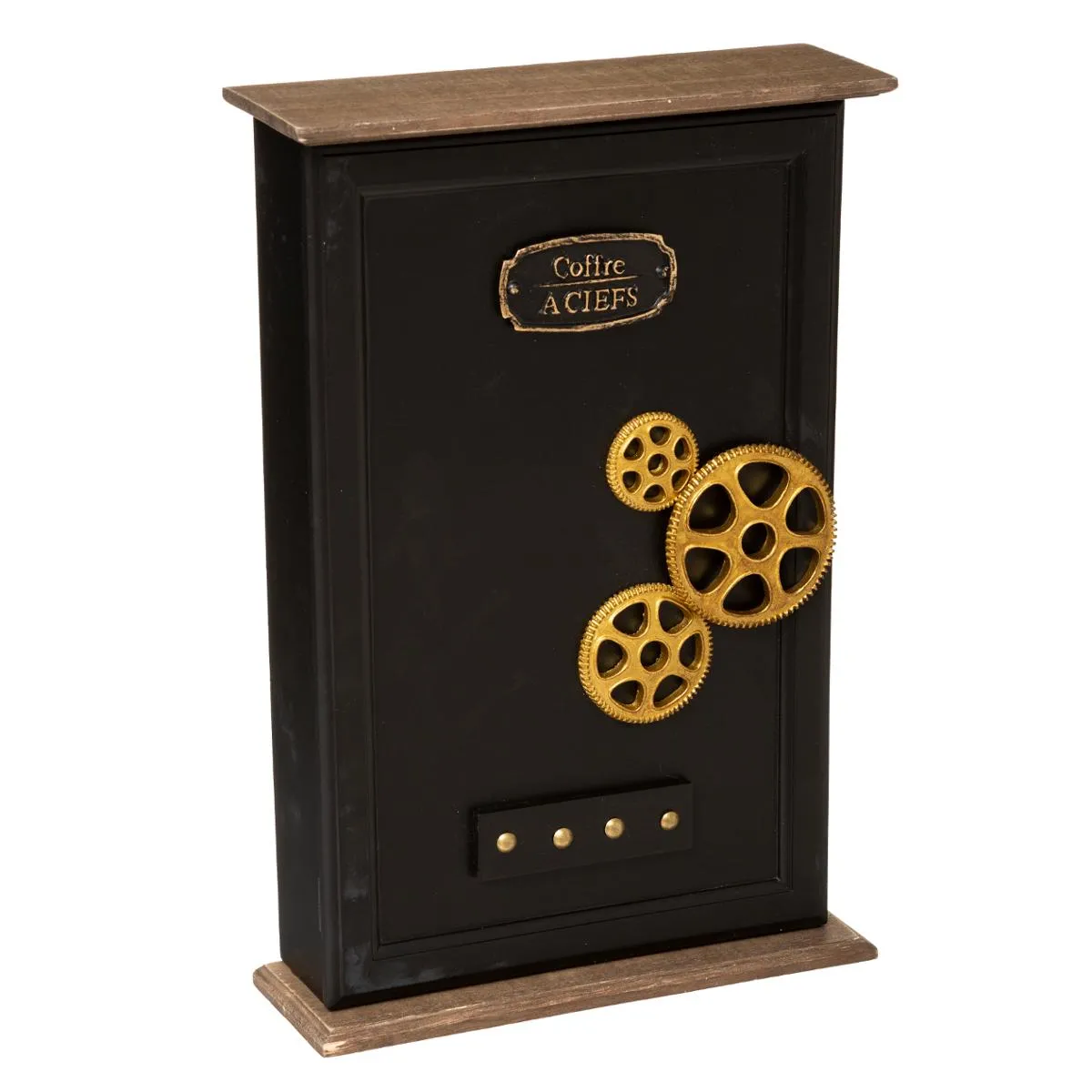 Atmosphera Noir Boîte À Clés En Bois