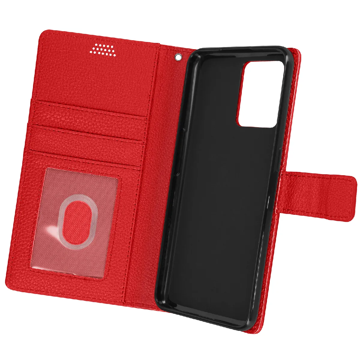Avizar Rouge Housse Pour Realme 9 Pro Plus Et 9 4G Clapet Portefeuille Stand Vidéo