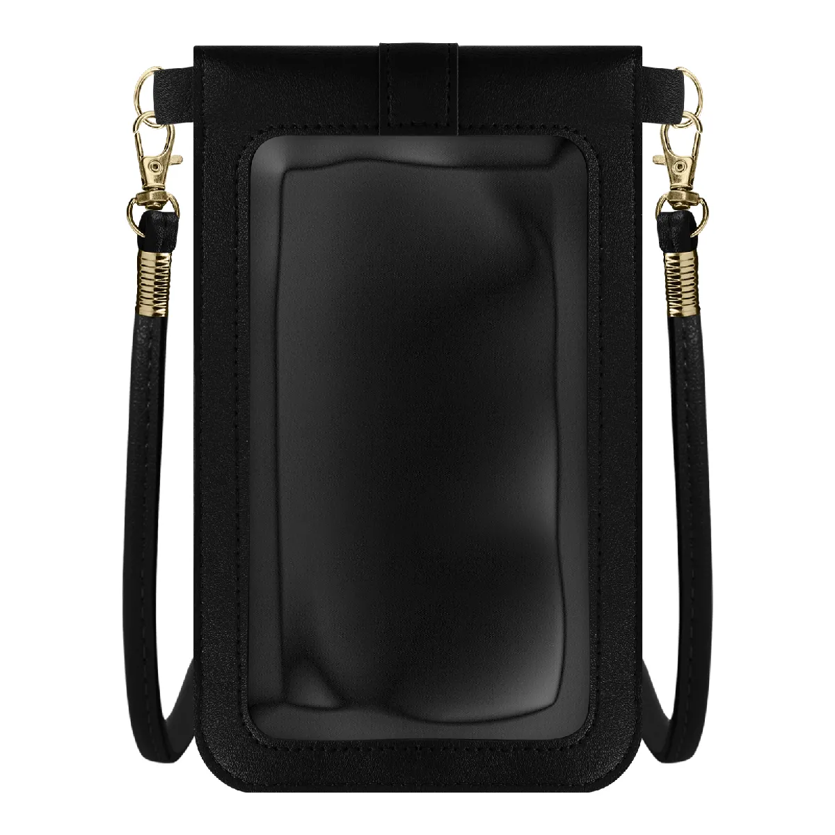 Avizar Sac Bandoulière pour Smartphone Fenêtre Tactile avec Sangle 1.40m Noir