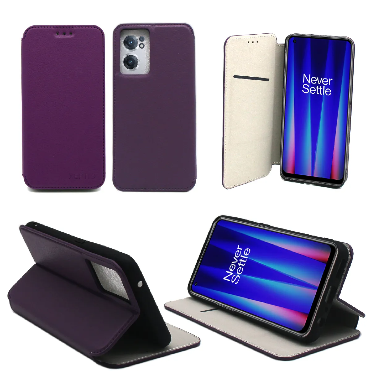 Xeptio Violet Étui Portefeuille Avec Porte-Cartes Oneplus Nord Ce 2 5G